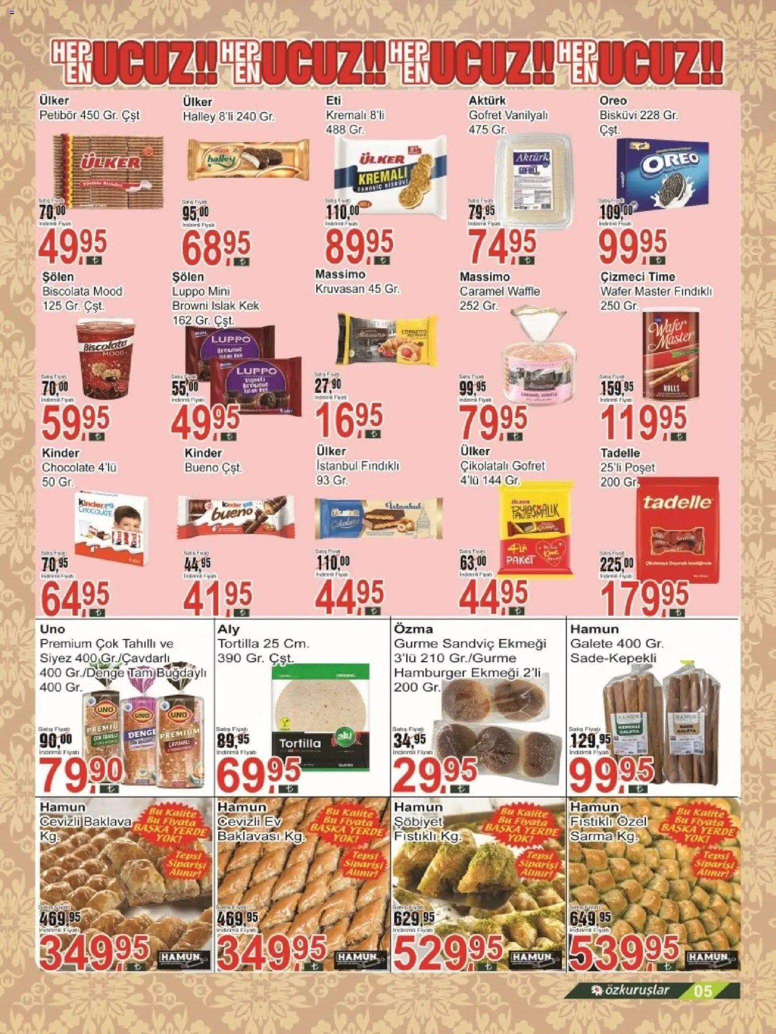 Özkuruşlar Katalog - 21.05.2026 tarihinden itibaren geçerlidir | Sayfa: 5 | Ürünler: Gofret, Çikolatalı gofret, Tepsi, Bisküvi