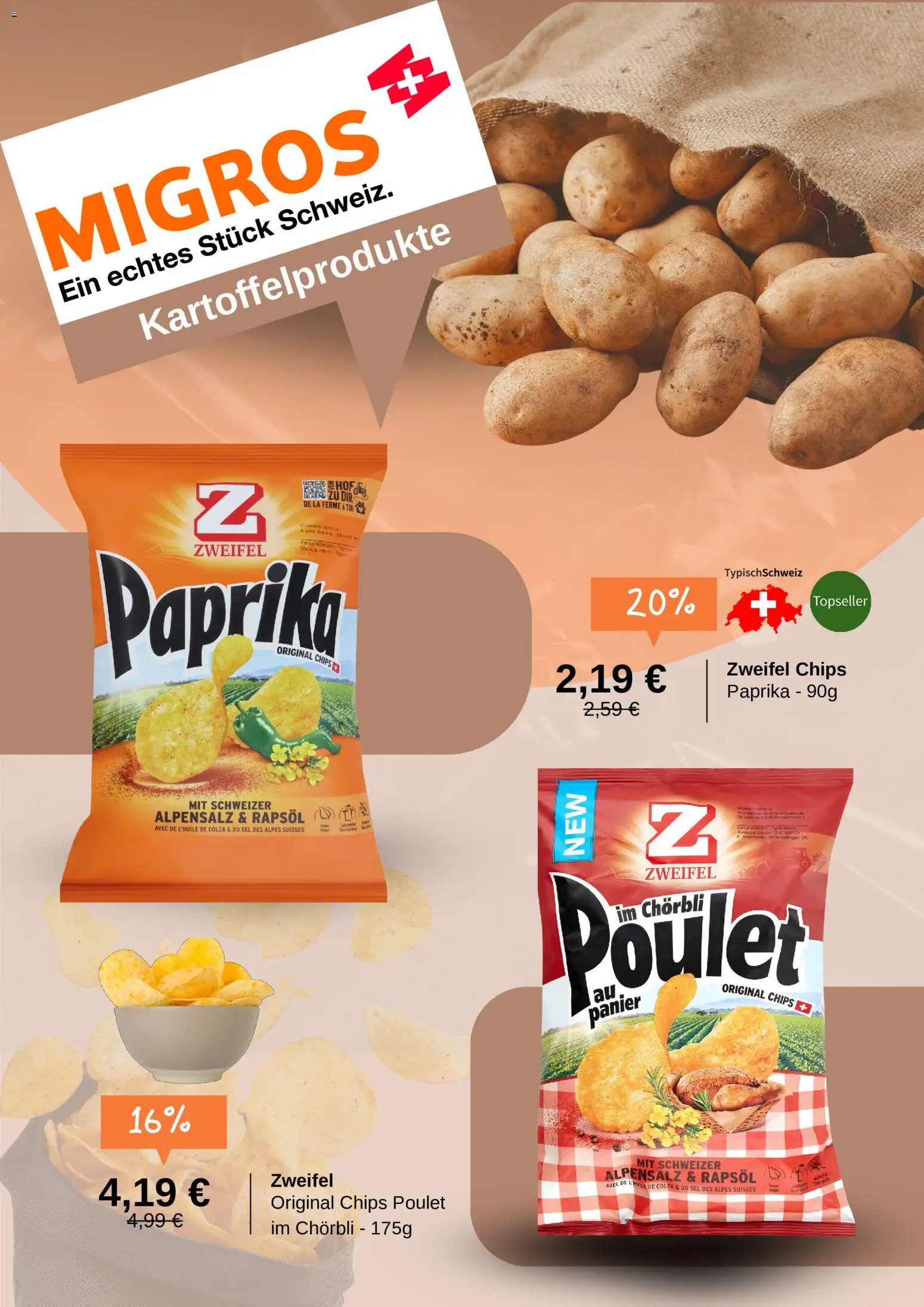 Migros Prospekt – gültig ab 23.06.2026 | Seite: 4 | Produkte: Rapsöl, Paprika, Chips