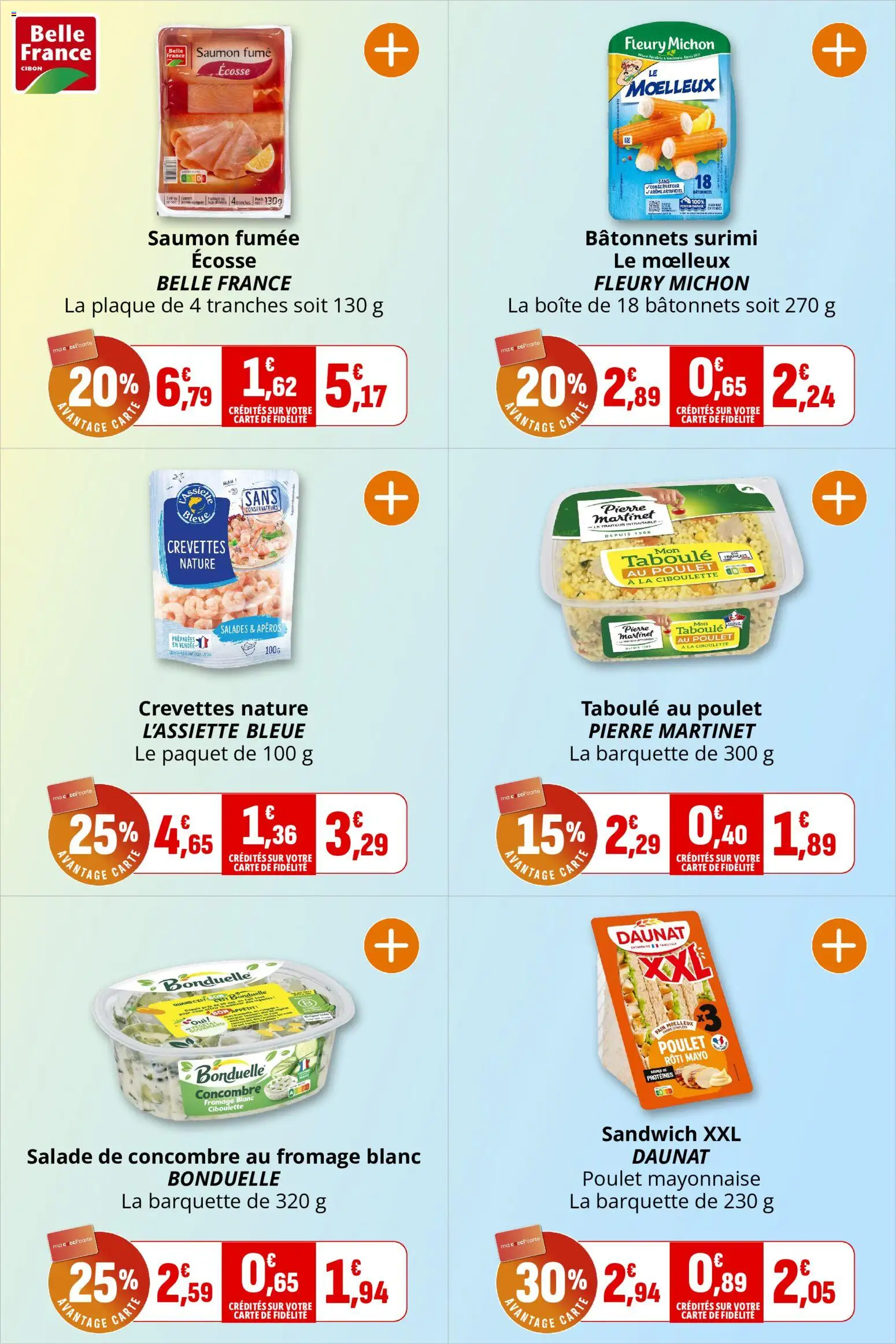 {H1} | Page: 7 | Produits: Salade, Crevettes, Fromage blanc, Fromage