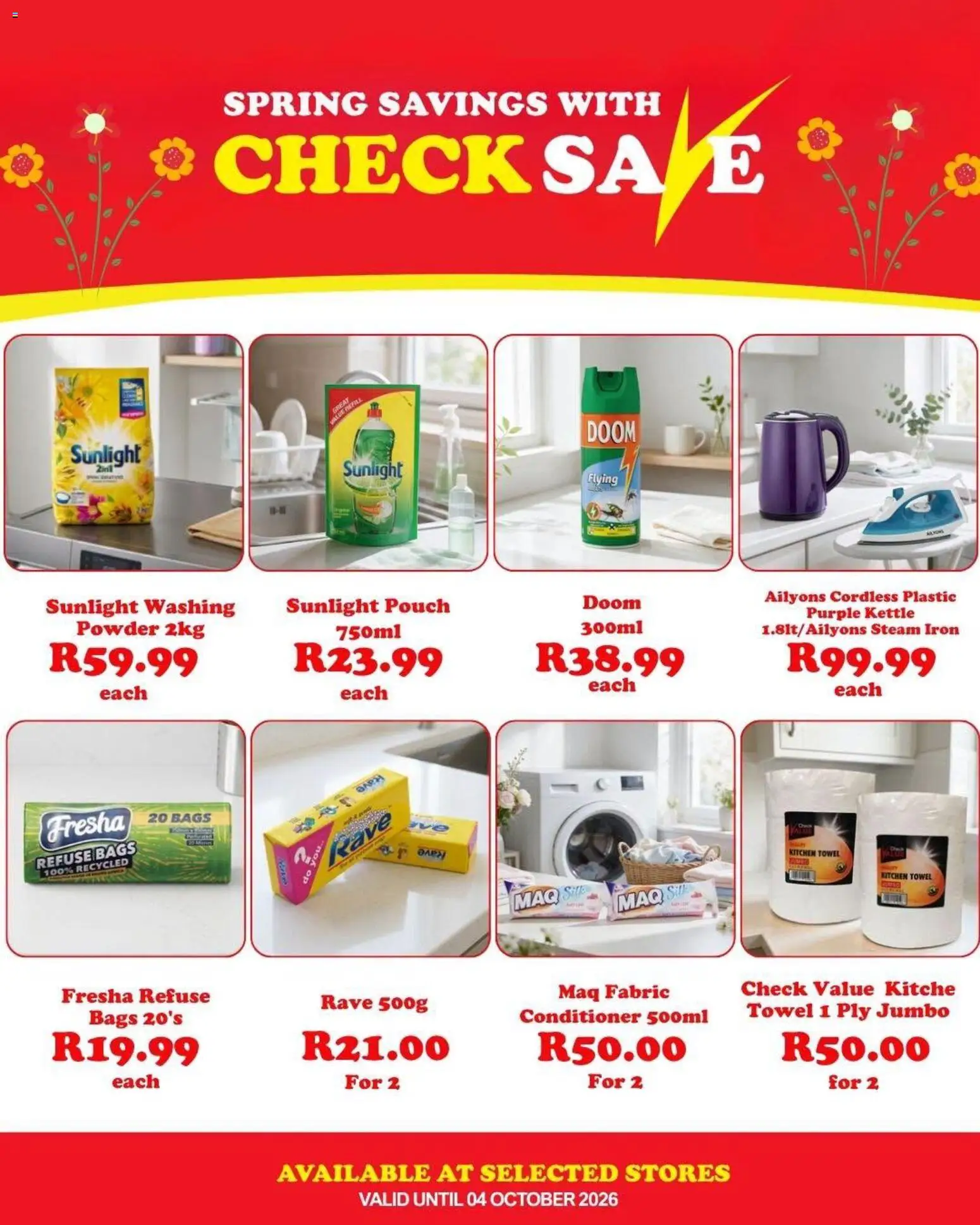 New Check Save catalogue – valid from 29/09/2026 | Page: 2 | Products: Iron, Powder, Conditioner, Refuse bags