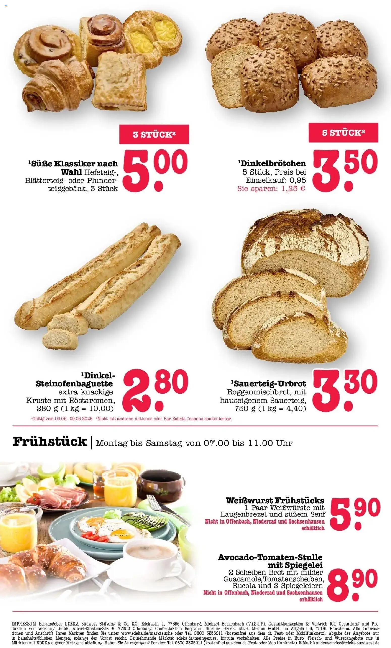 Edeka prospekt Offenbach	 – gültig ab 04.05.2026 | Seite: 22 | Produkte: Weißwurst, Brot, Fleisch, Uhr