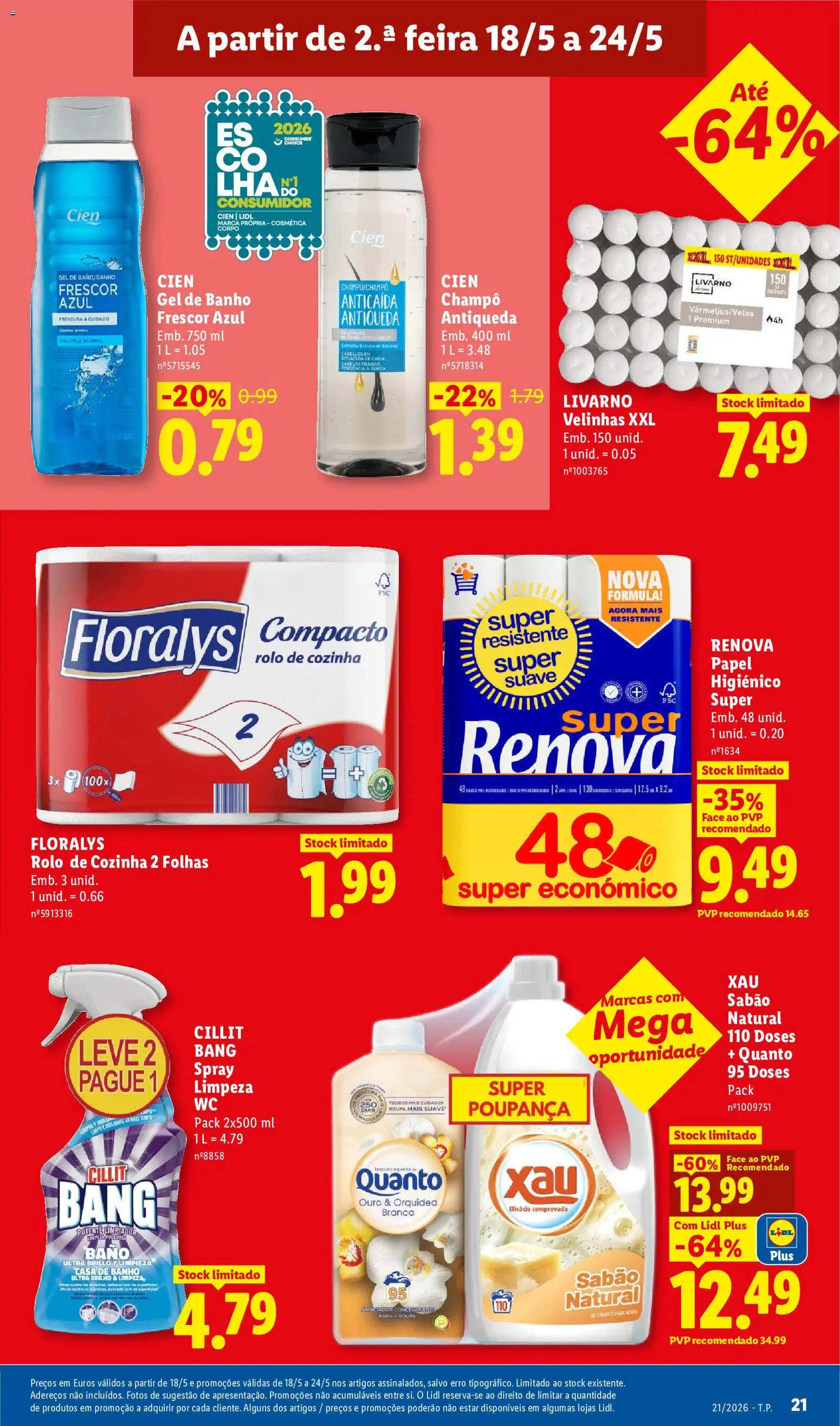 Lidl folheto │ válido de 18.05.2026 | Página: 21 | Produtos: Shampoo, Sabão, Casa de banho, Banho