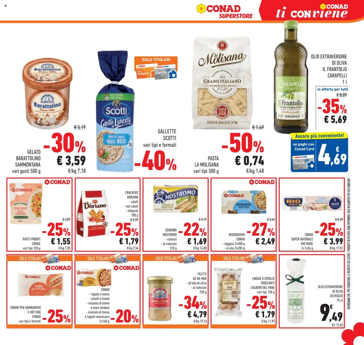 Volantino Conad del 04.06.2026 | Pagina: 27 | Prodotti: Pane, Gelato, Crackers, Gallette