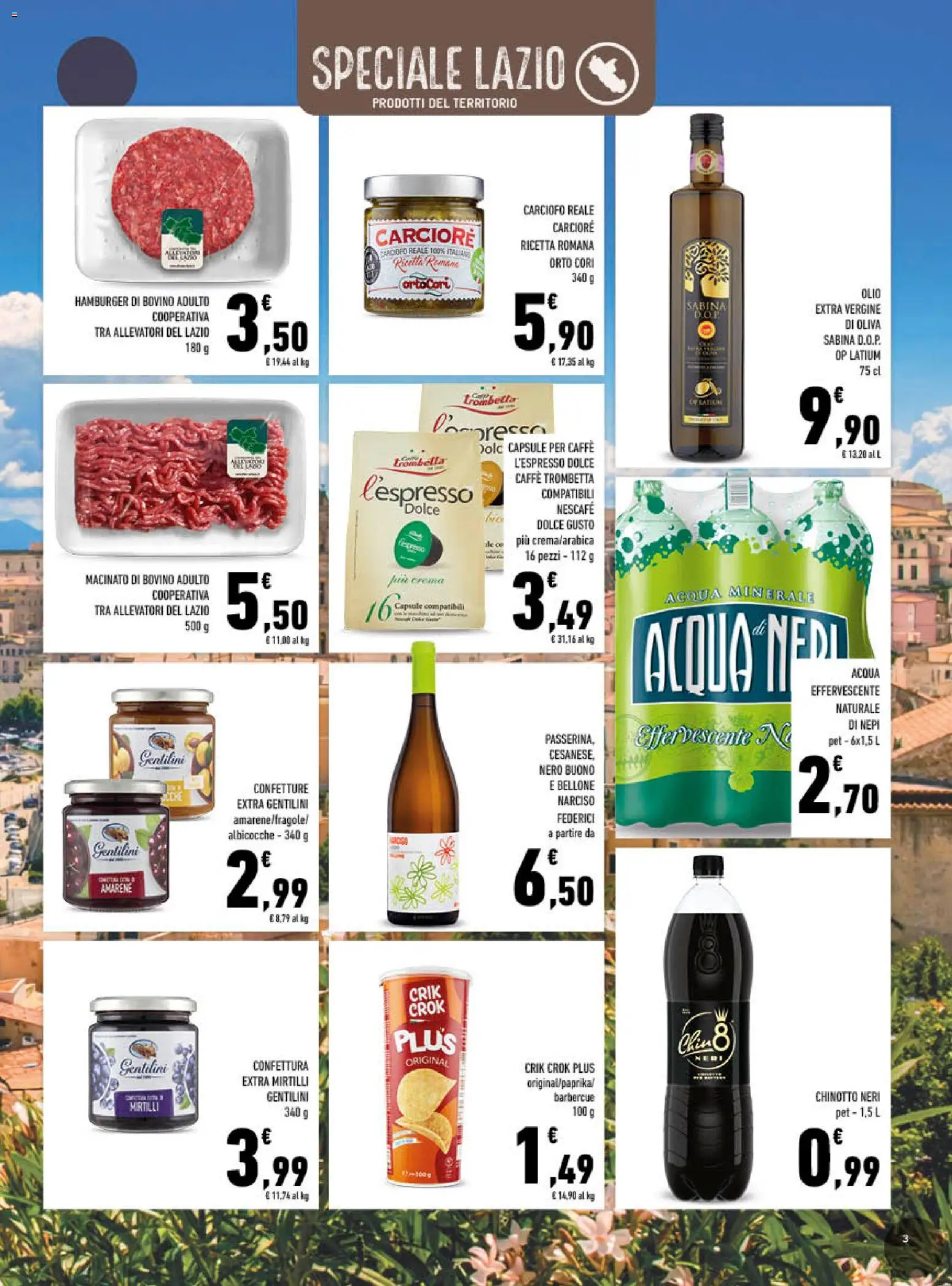 Volantino Conad del 06.05.2026 | Pagina: 3 | Prodotti: Crema, Chinotto, Olio extra vergine, Acqua minerale