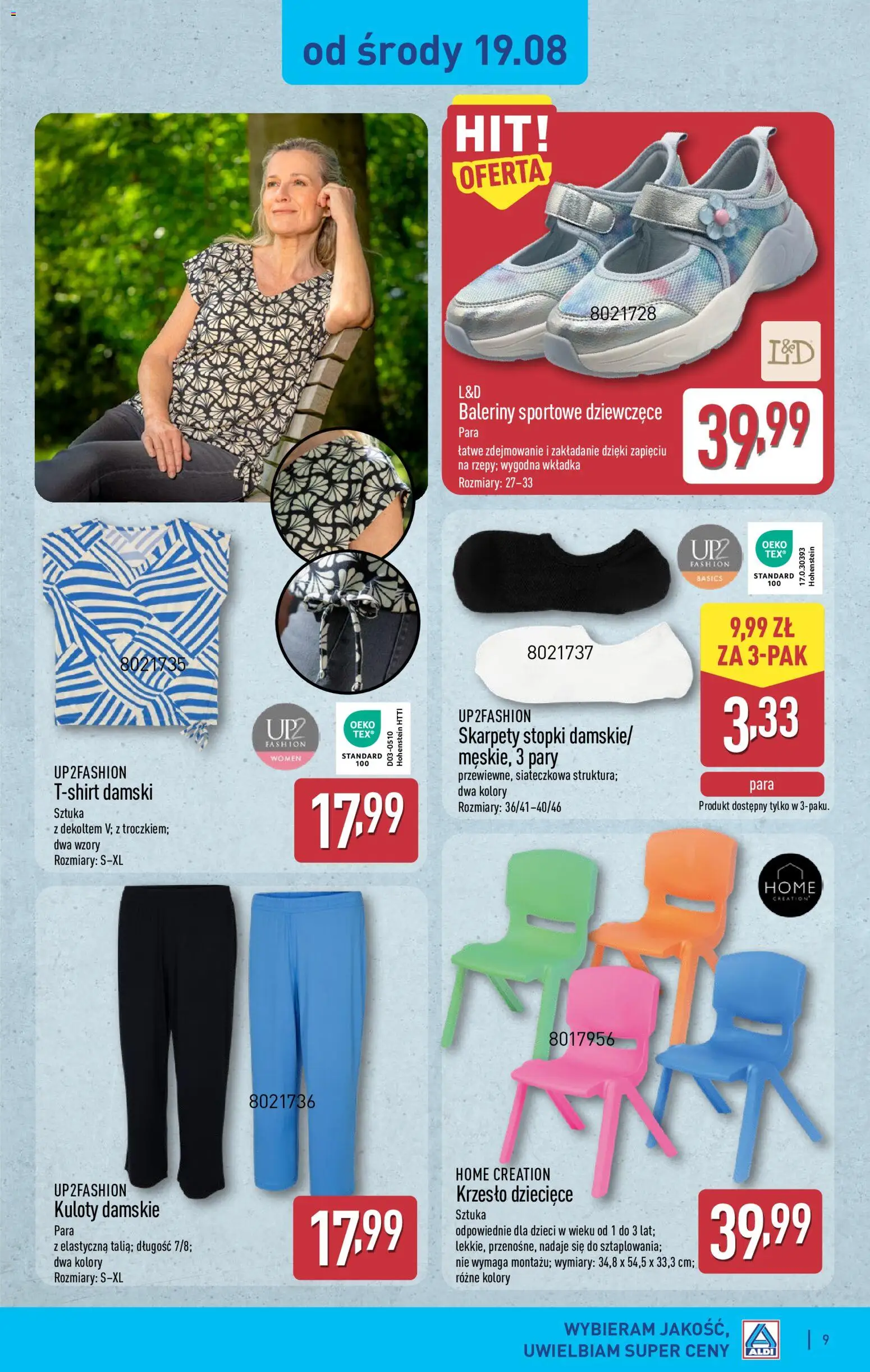 Aldi Polsko leták - Ostatnie sztuki w wybranych sklepach od 18.08.2026 | Strana: 9 | Produkty: Baleríny