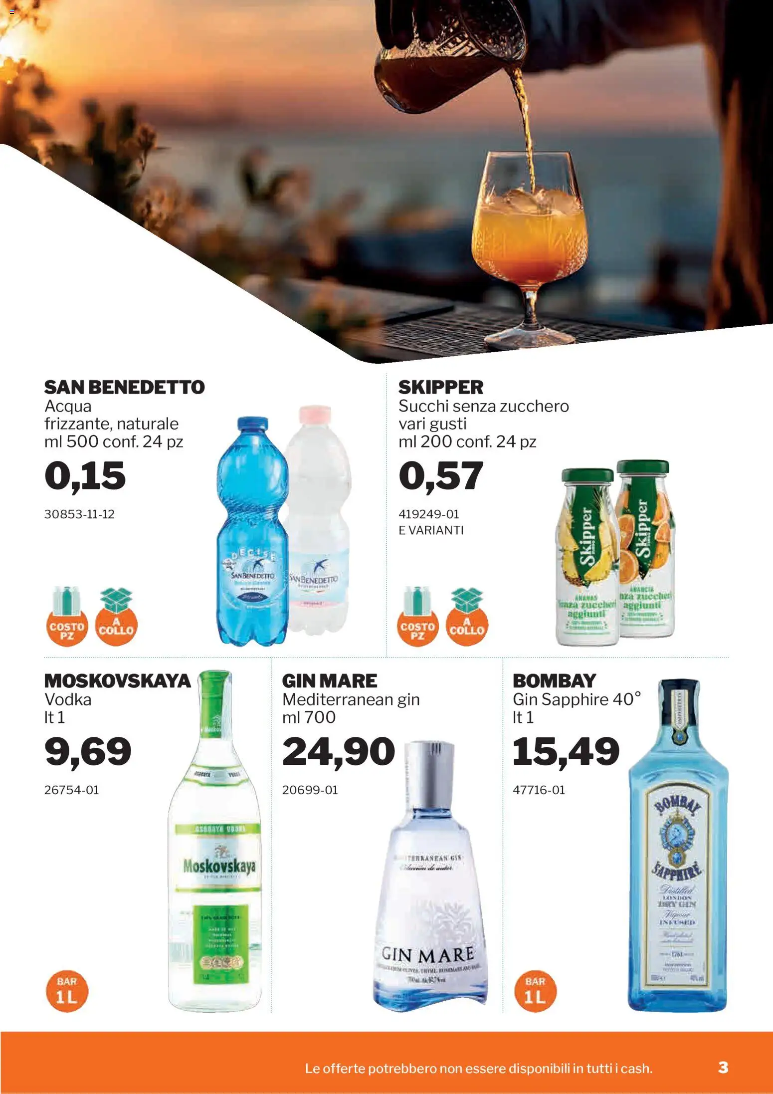 Volantino Sogegross del 17.06.2026 | Pagina: 3 | Prodotti: Gin, Acqua, Zucchero, Arancia