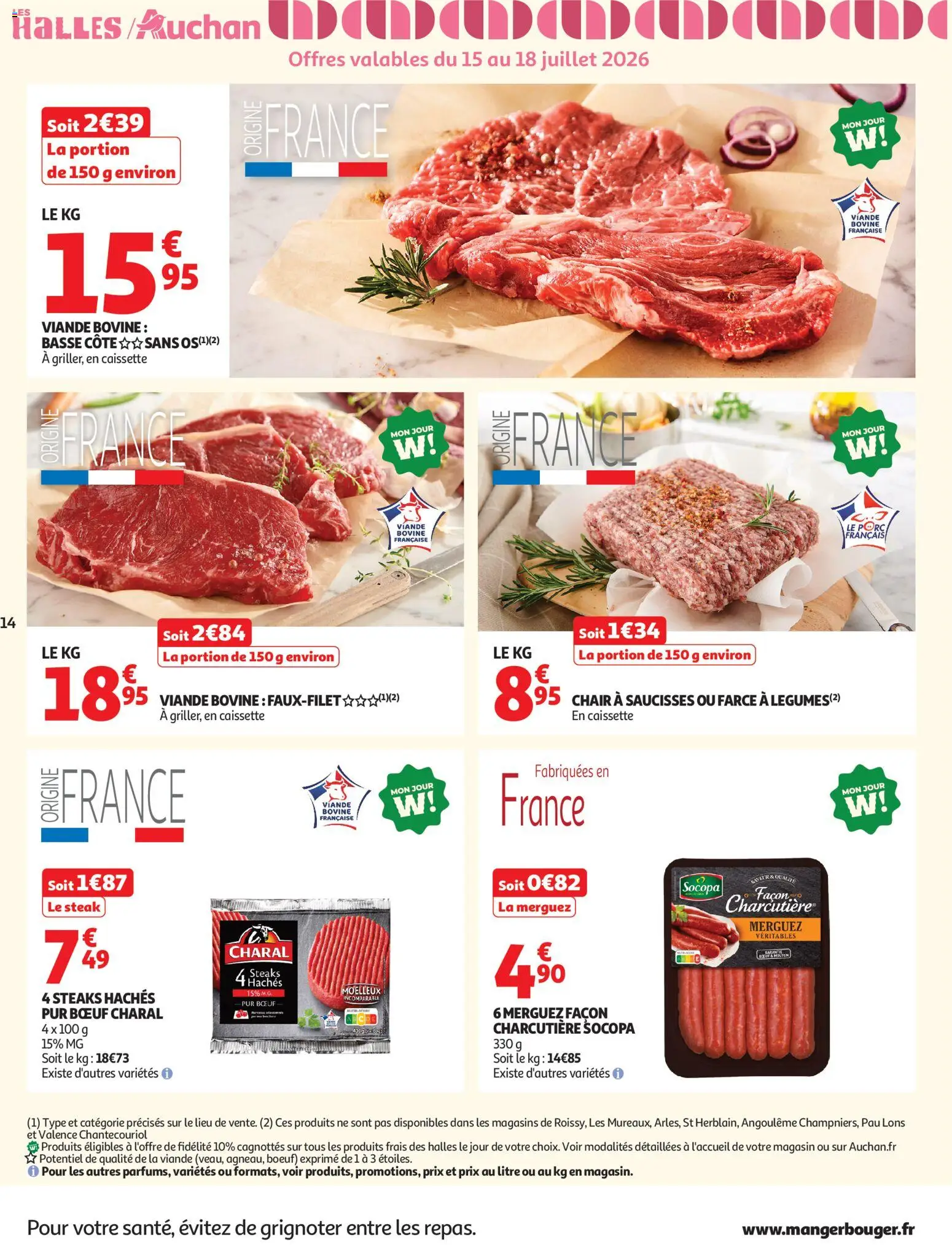 {H1} | Pagina: 14 | Producten: Steak, Merguez, La