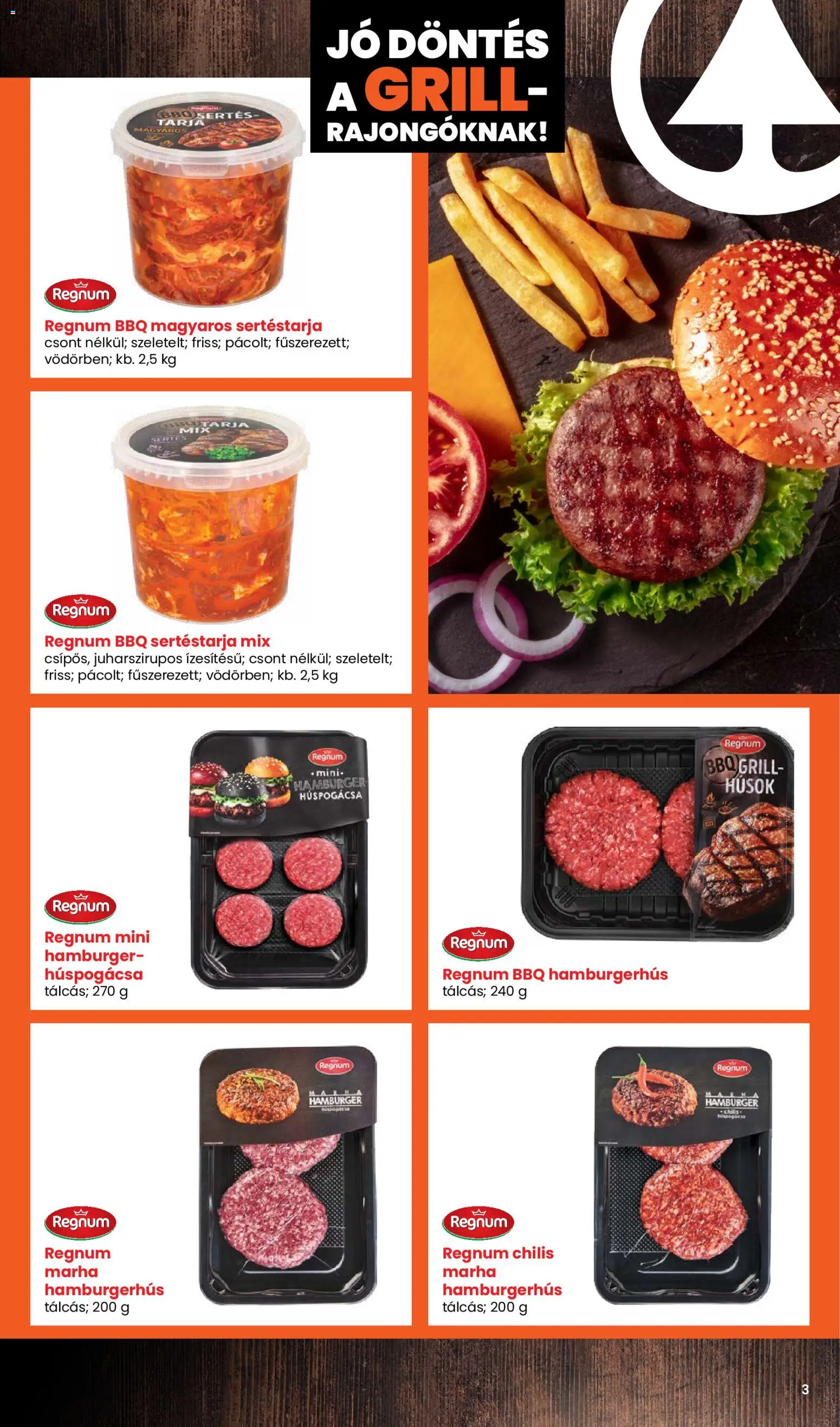 Spar akciós ujság - amely érvényes a következő dátumtól: 2026.04.30. | Oldal: 3 | Termékek: BBQ, Sertéstarja, Grill, Tarja
