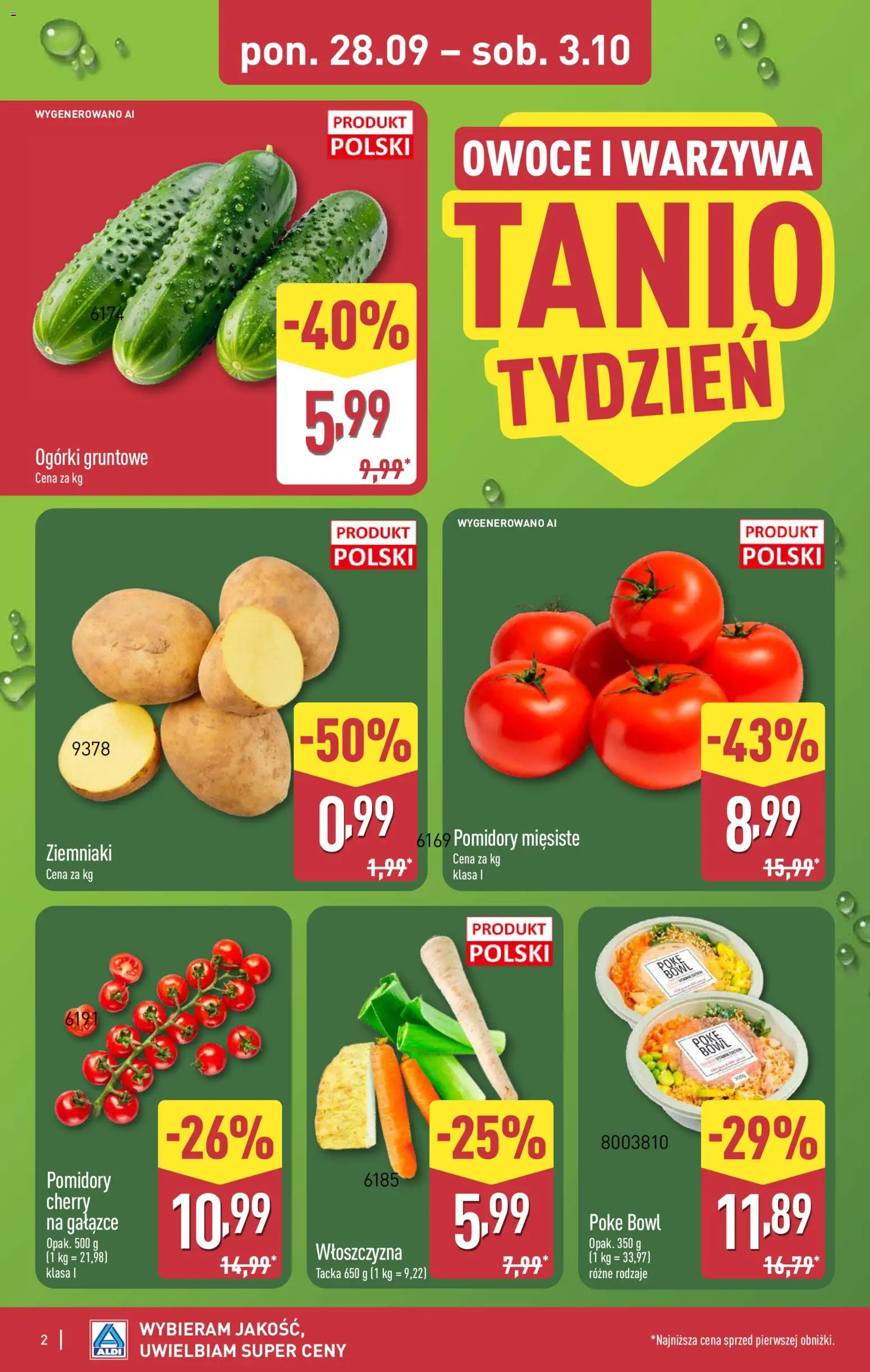 Aldi Polsko leták od 28.09.2026 | Strana: 2 | Produkty: Poke bowl