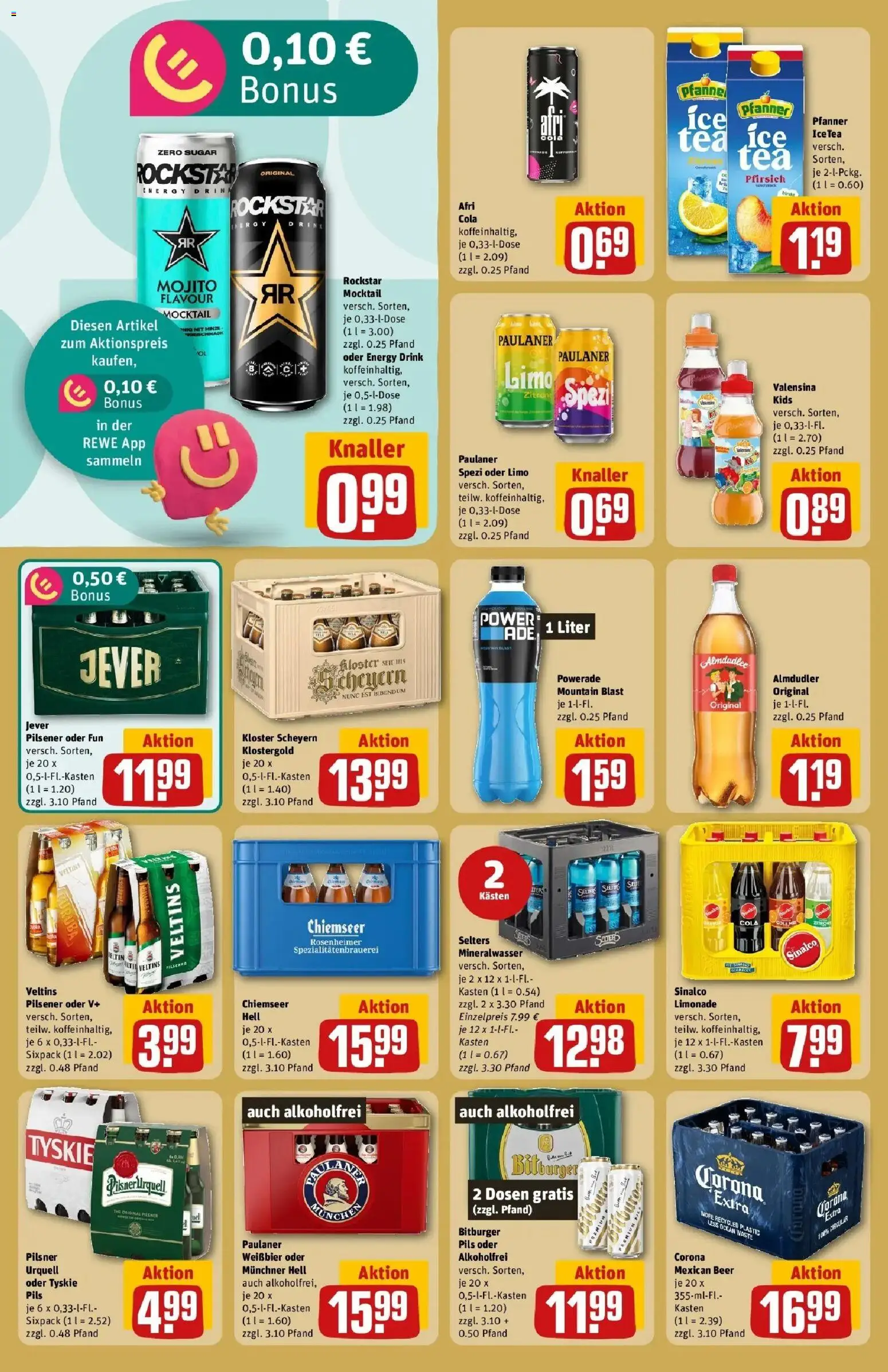 Rewe Prospekt Gießen – gültig ab 06.07.2026 | Seite: 22 | Produkte: Sinalco, Cola, Energy, Rockstar