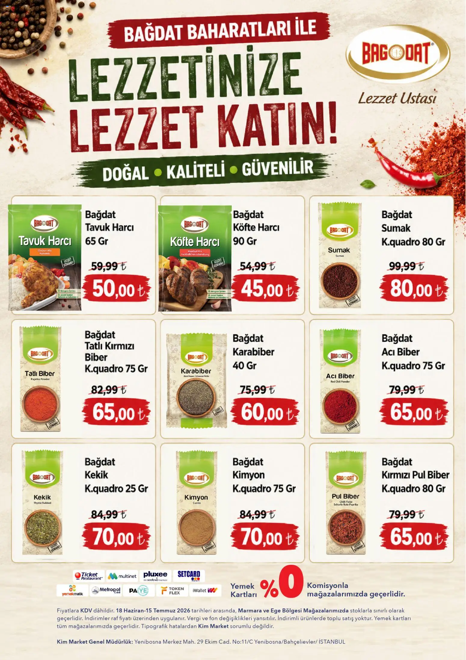 Kim Market - Piknık Insert - 18.06.2026 tarihinden itibaren geçerlidir | Sayfa: 3 | Ürünler: Raf, Baharat, Biber, Acı biber