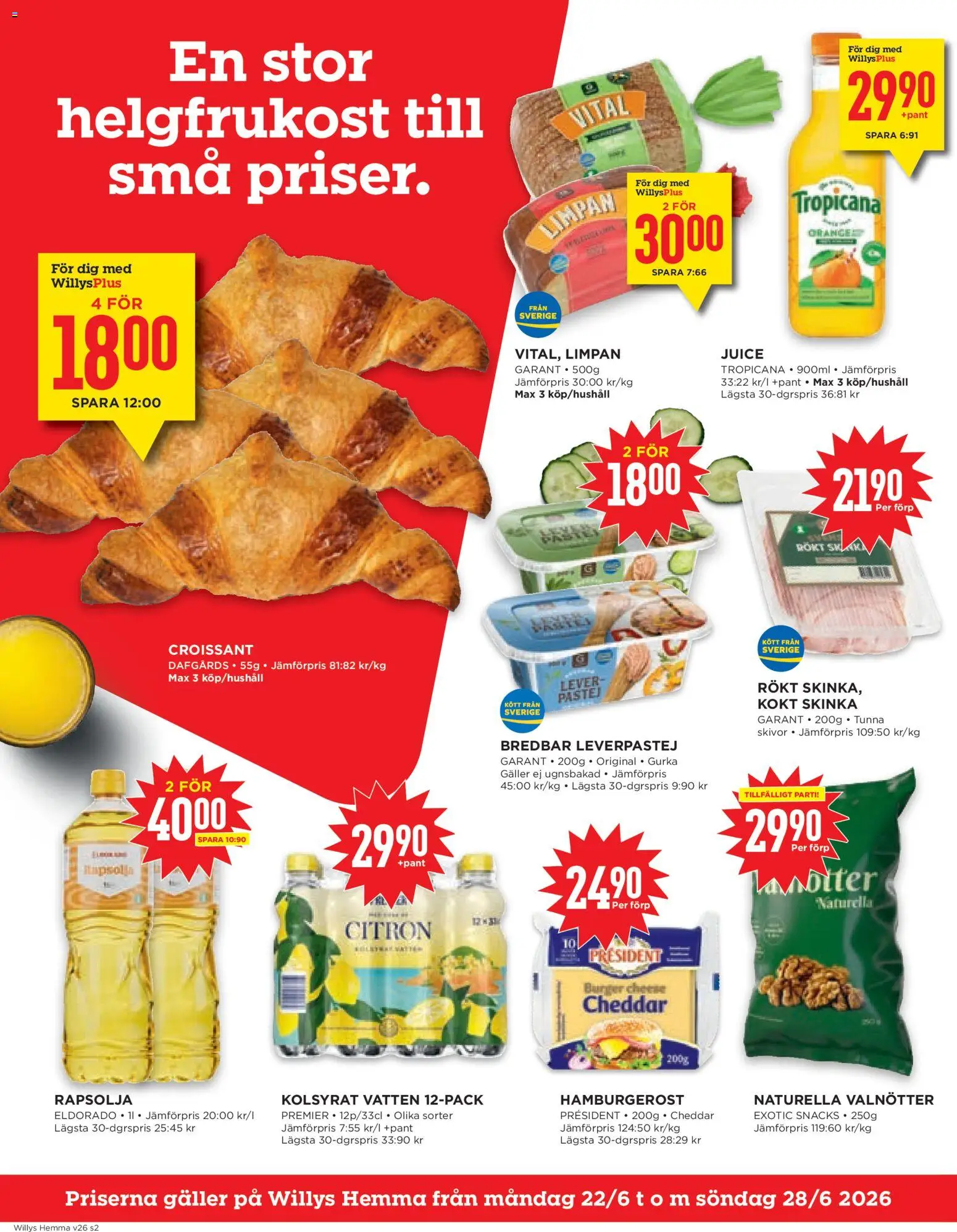 Willys reklamblad aktuell från 22/06/2026 | Sida: 2