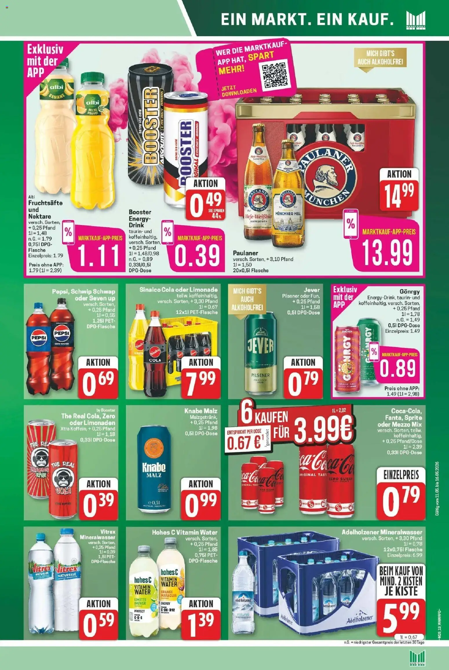 Marktkauf Prospekt Meppen	 – gültig ab 11.05.2026 | Seite: 13 | Produkte: Sprite, Limonade, Schwip schwap, Pepsi