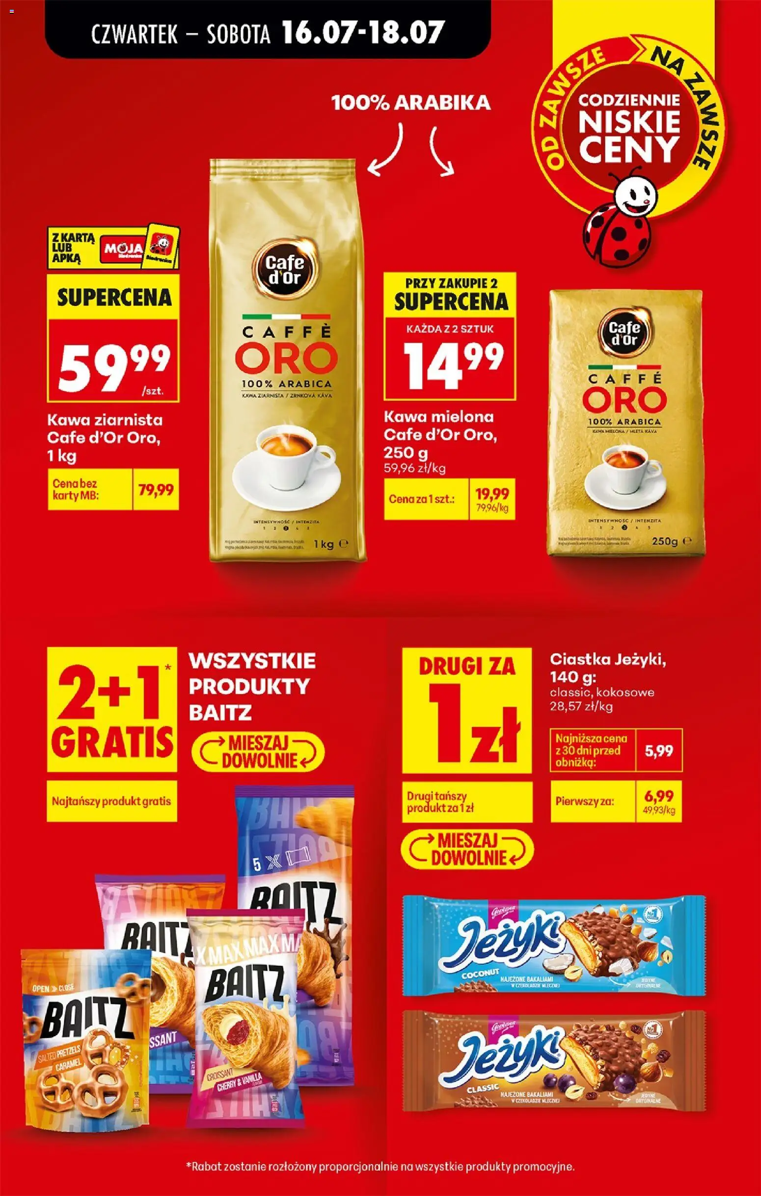 Biedronka gazetka od czwartku od 16.07.2026 | Strona: 9 | Produkty: Karta, Kawa ziarnista, Kawa, Ciastka