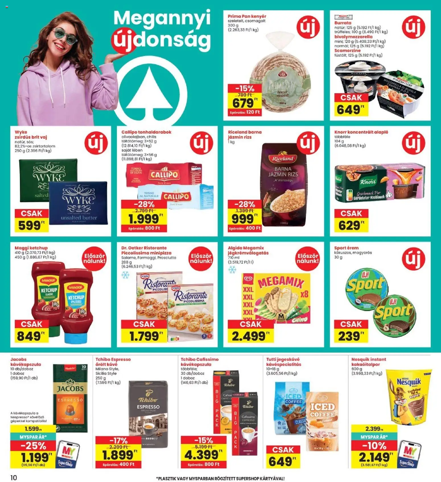 Interspar akciós ujság - amely érvényes a következő dátumtól: 2026.07.16. | Oldal: 10 | Termékek: Mozzarella, Jázmin rizs, Nesquik, Prosciutto