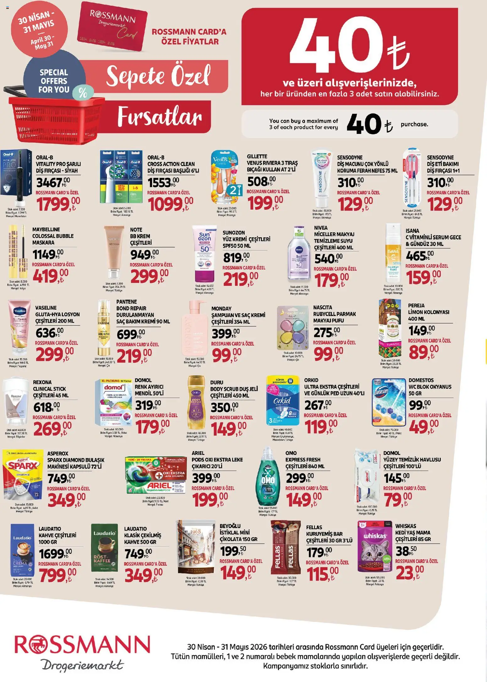 Rossmann - Mayıs Ev & Yaşam Kataloğu - 30.04.2026 tarihinden itibaren geçerlidir | Sayfa: 6 | Ürünler: Şampuan, Krem, Makyaj, Cin