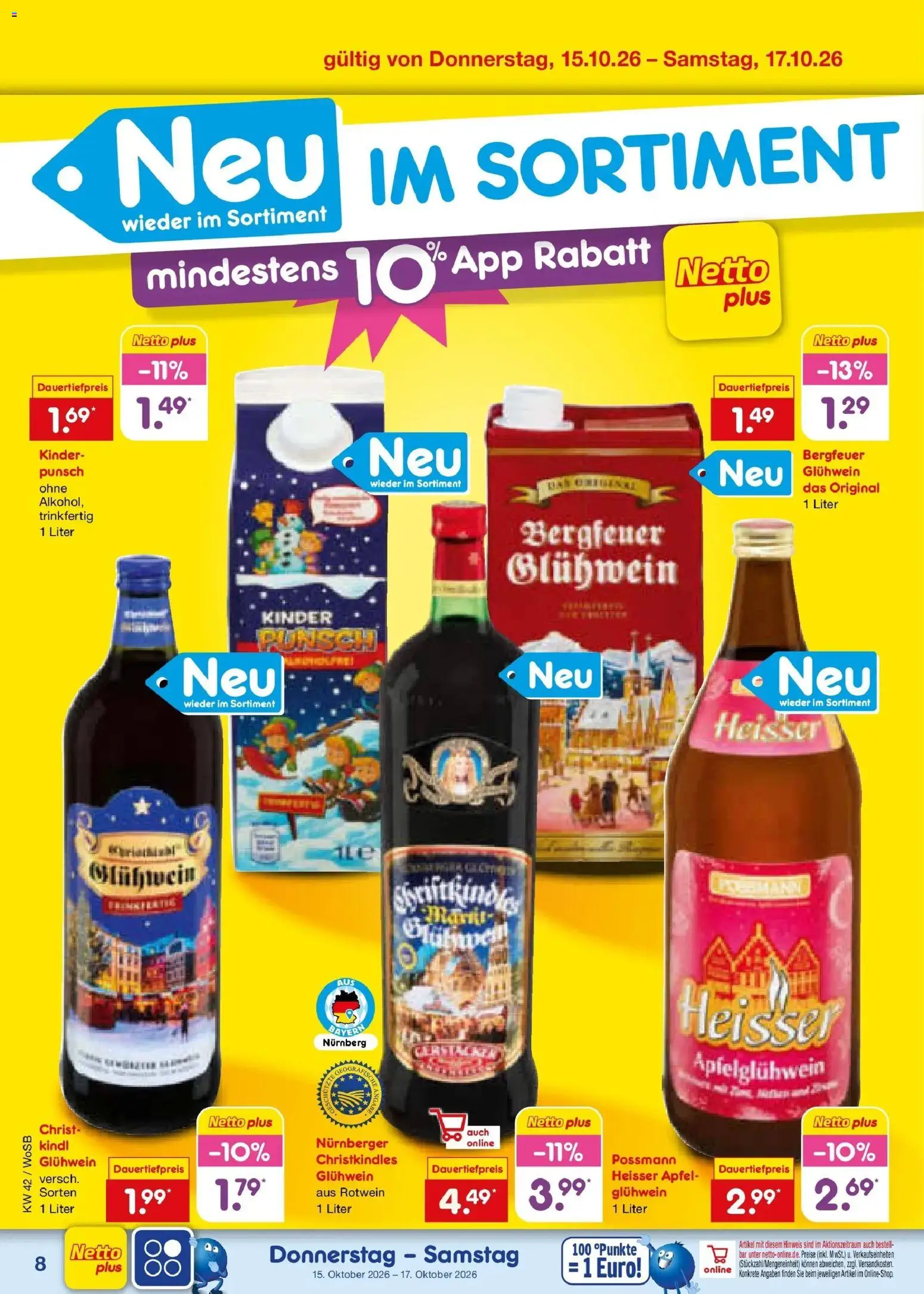 Netto Marken-Discount Prospekt Ludwigshafen-Edigheim (ab 12.10.2026) » Angebote | Seite: 50 | Produkte: Rotwein, Äpfel