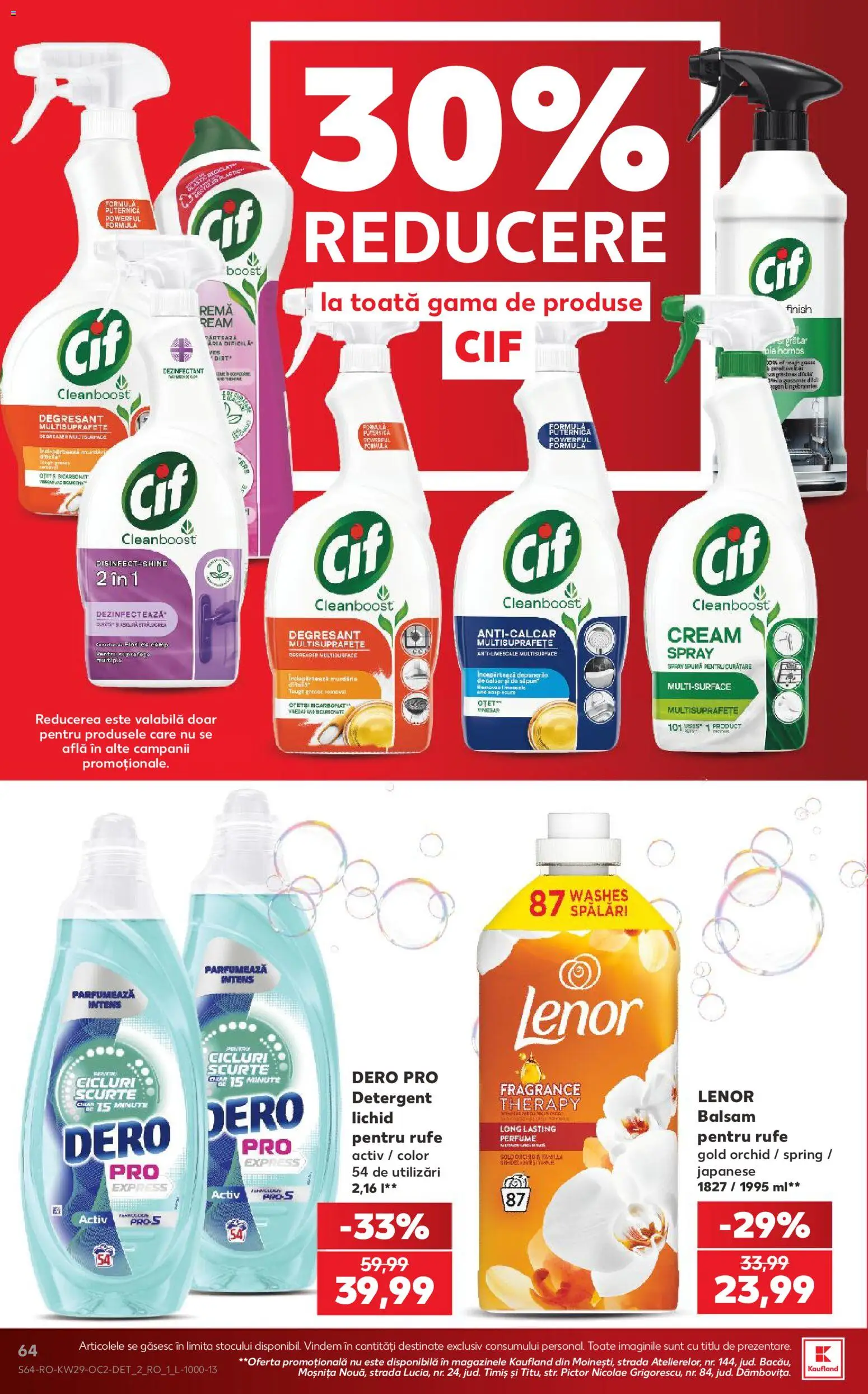 Noul catalog Kaufland – valabil de la 15.07.2026 | Pagină: 64 | Produse: Balsam, Oțet, Detergent