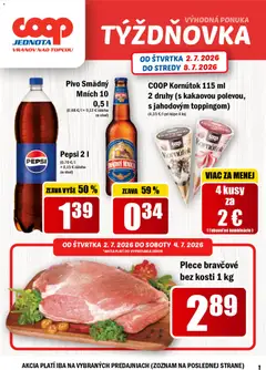 COOP Jednota leták platný od 02.07.2026