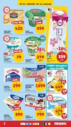 KINDER CHOCOFRESH*, 5 x 20,5 g 7795 Ft/kg, 160 Ft/db - amely érvényes a következő dátumtól: 07.05.2026 | Oldal: 5