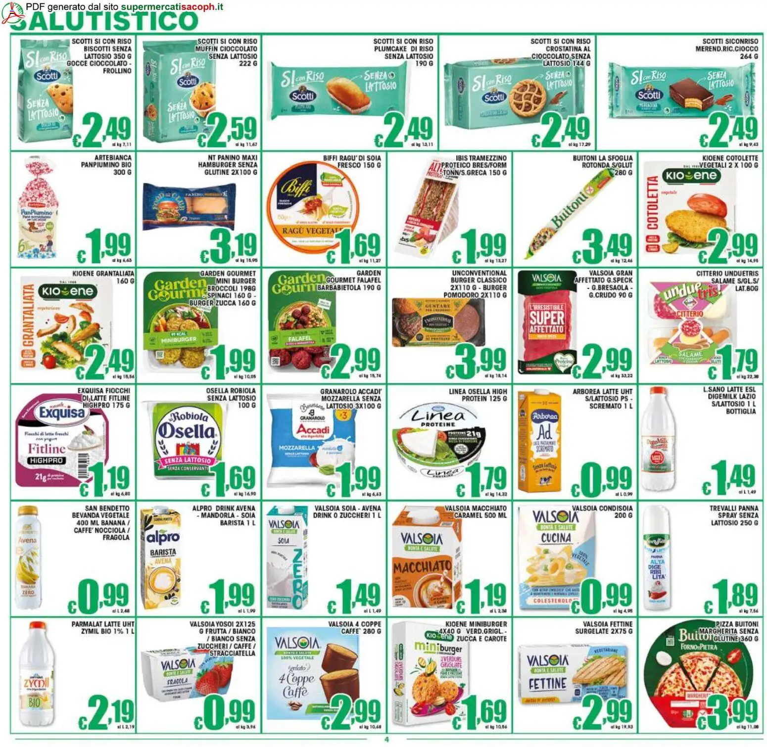 Volantino Sacoph del 17.04.2026 | Pagina: 4 | Prodotti: Riso, Latte, Carote, Falafel