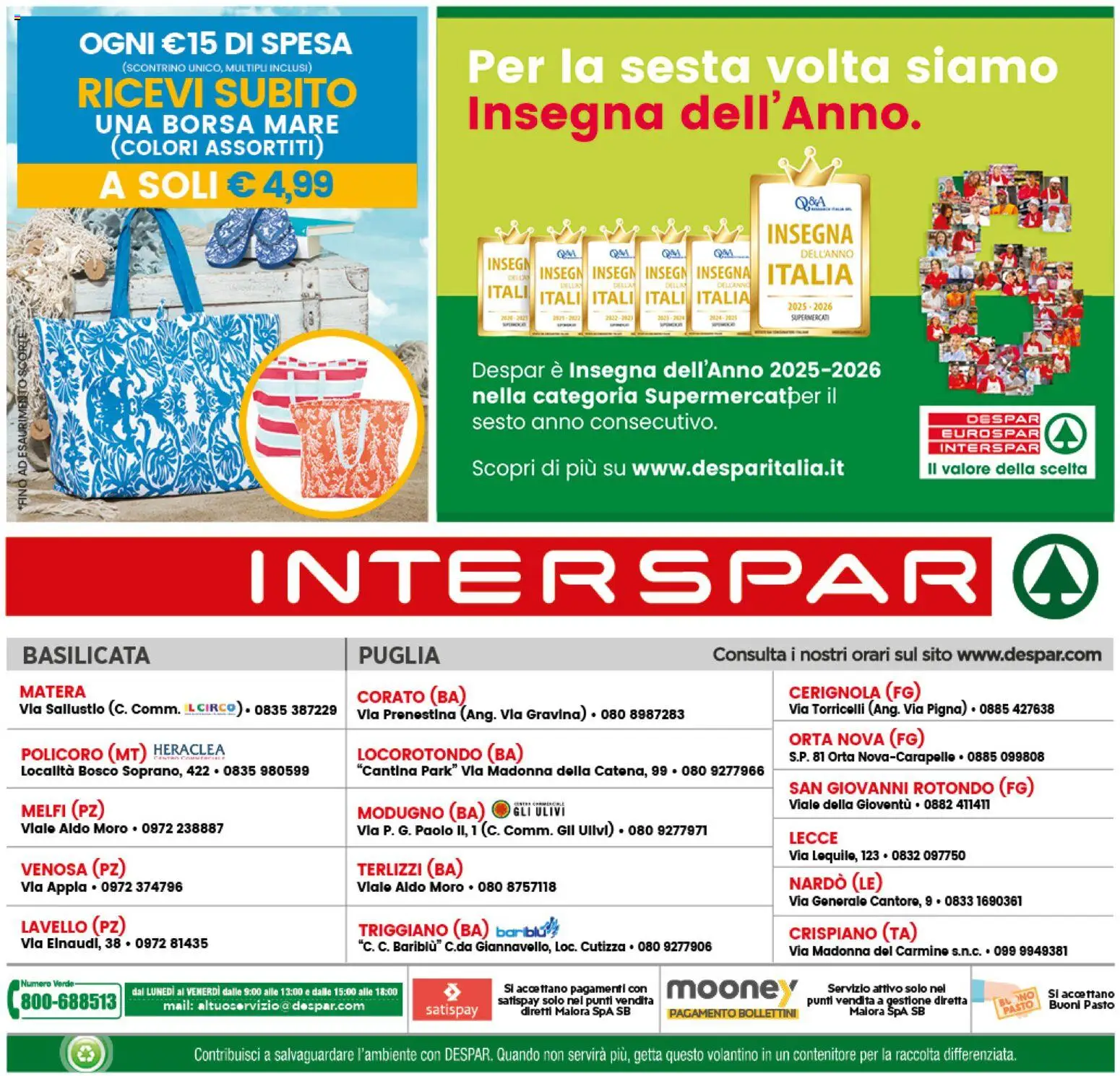 Volantino Interspar del 08.06.2026 | Pagina: 41 | Prodotti: Lavello, Contenitore, Borsa