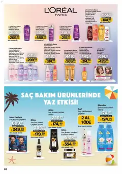 23 Temmuz 2026 tarihinden itibaren geçerli olan Migros kataloğu önizlemesi | Sayfa: 88 | Ürünler: Şampuan, Saç Kremi, Krem