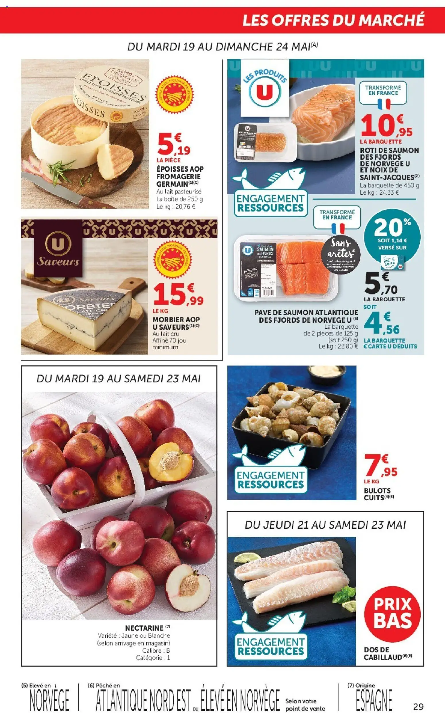 {H1} | Page: 29 | Produits: Morbier aop, Époisses, Saumon, Noix