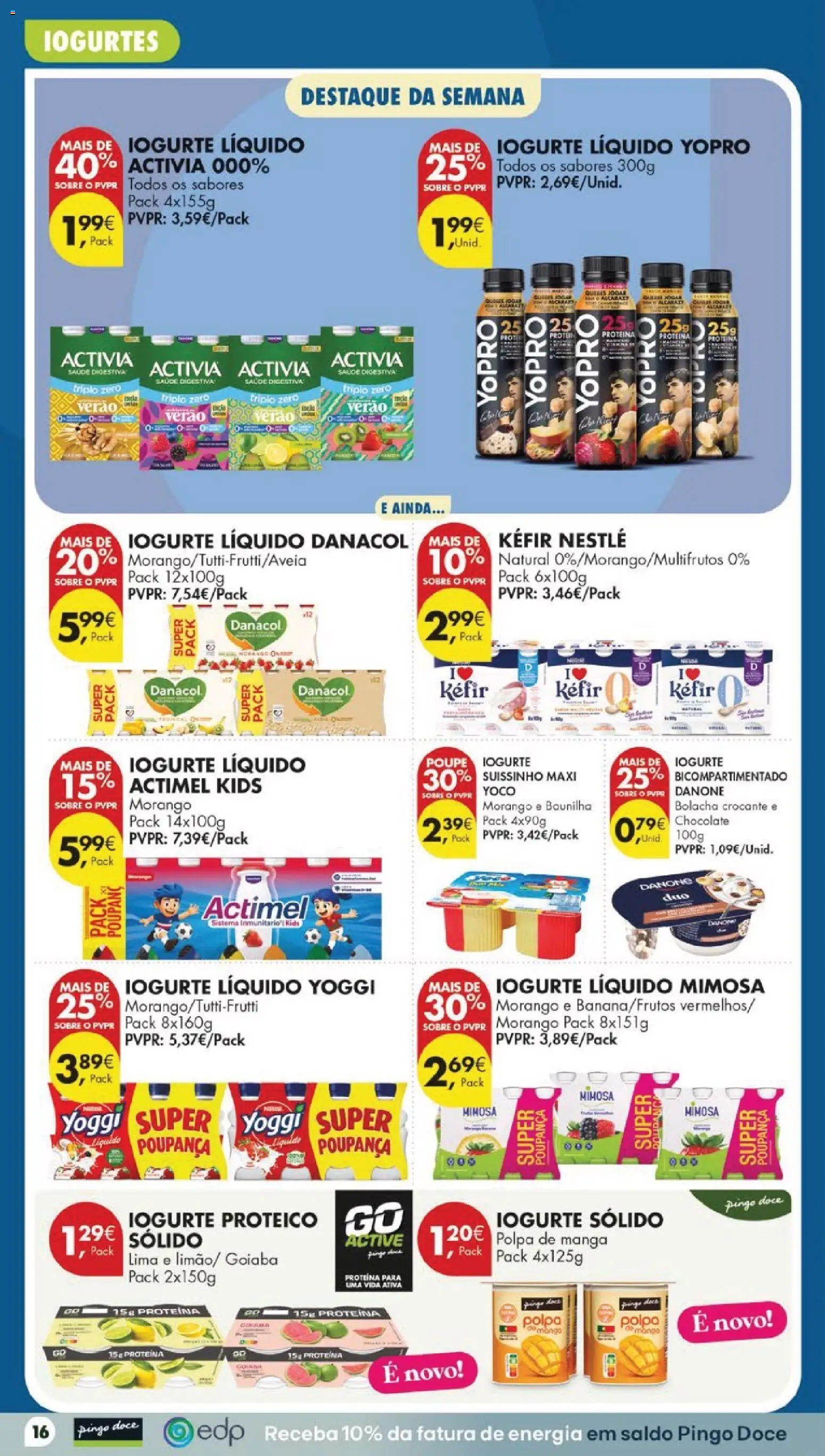 Pingo Doce Poupe Esta Semana Lojas Grandes │ válido de 22/09/2026 | Página: 16 | Produtos: Baunilha, Iogurtes, Lima, Proteina