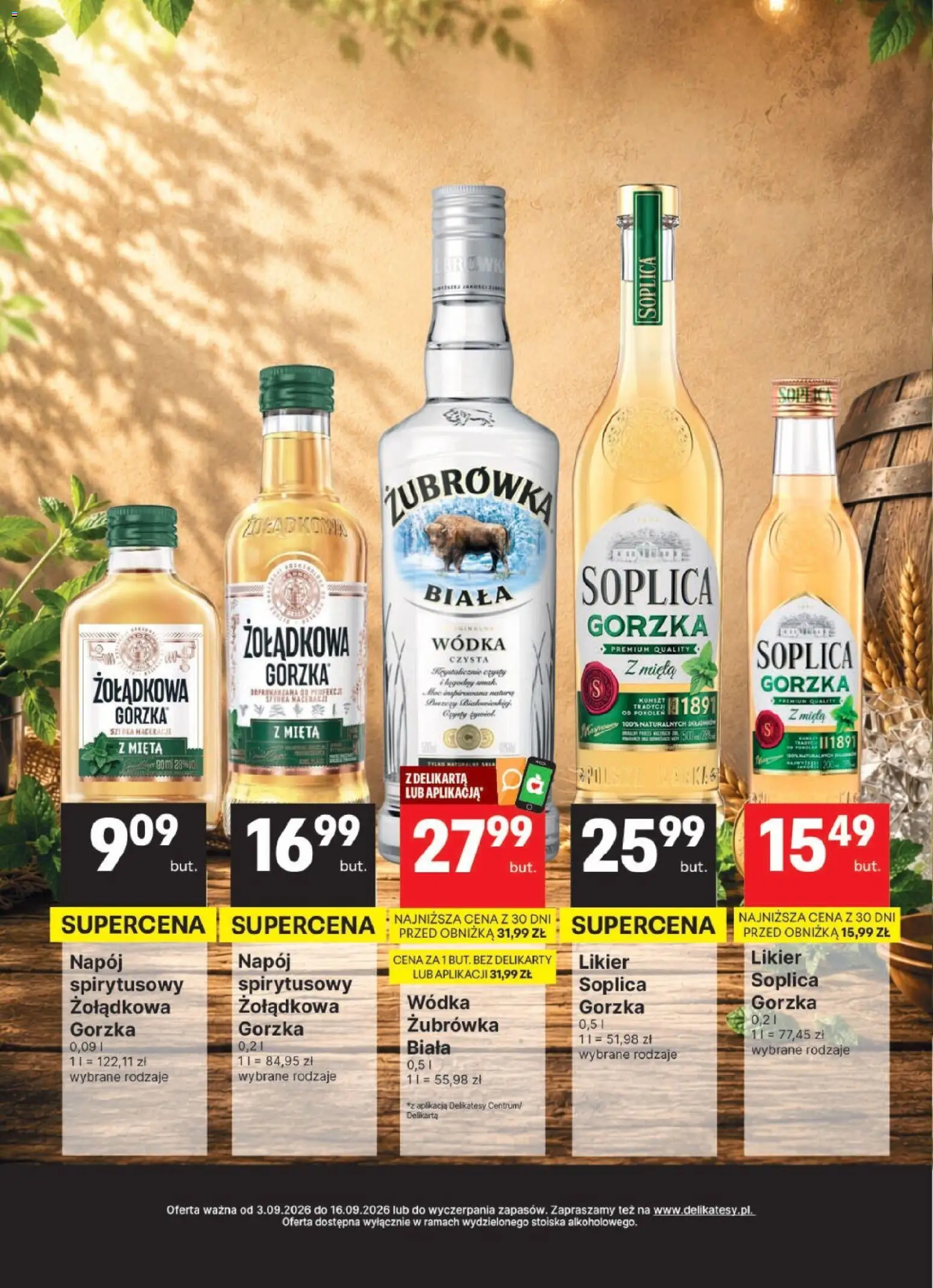Delikatesy Centrum gazetka - DeliBarek od 03.09.2026 | Strona: 10 | Produkty: Soplica, Delikatesy, Mięta, Żubrówka