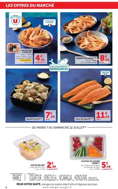Super U - Prévisualisation de Super U catalogue valide à partir de 07/07/2026 | Page: 6 | Produits: Bulots cuits, Plateau, Crevettes