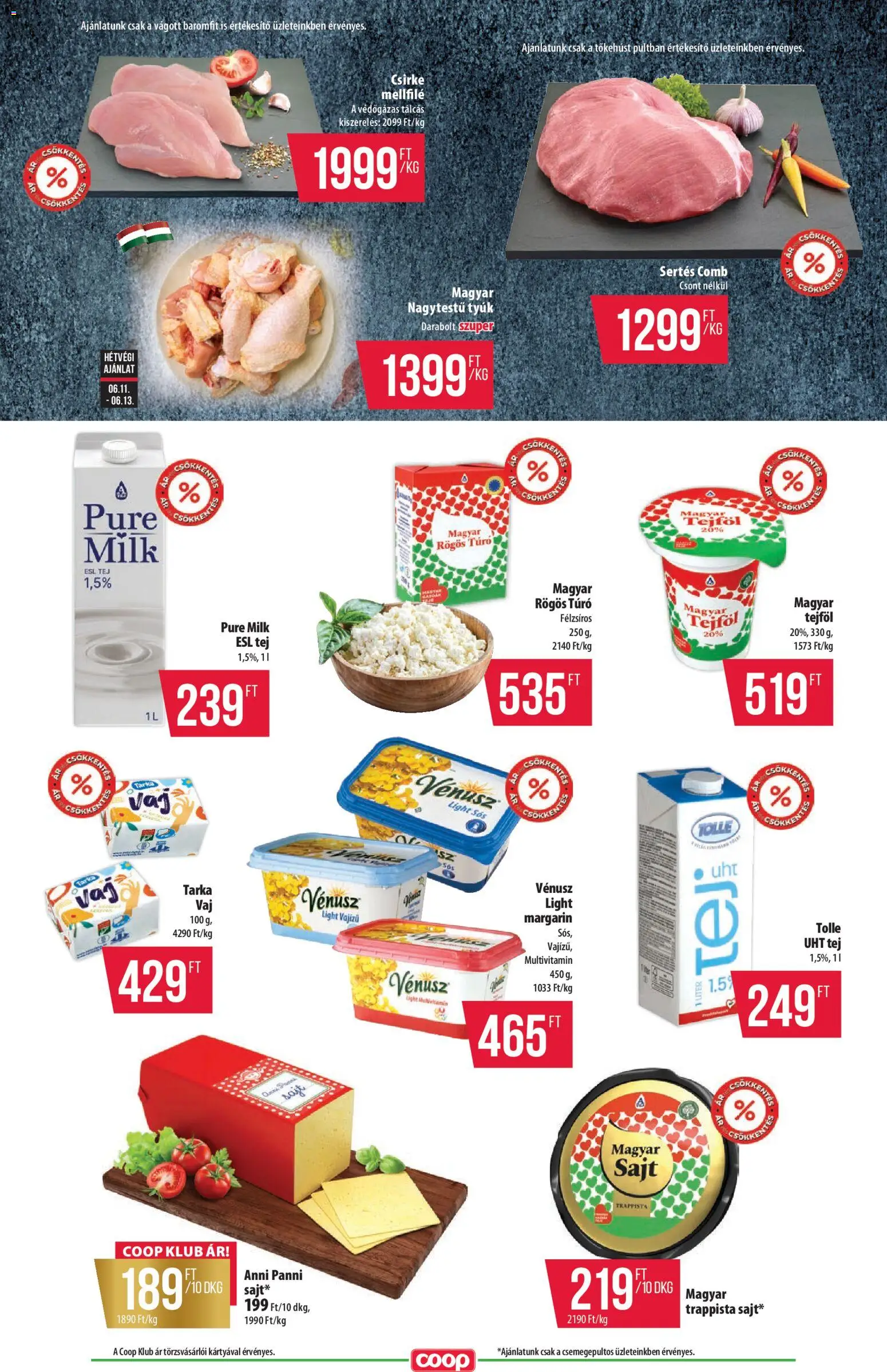 COOP akciós ujság - amely érvényes a következő dátumtól: 11.06.2026 | Oldal: 3 | Termékek: Rögös túró, Sajt, Multivitamin, Túró
