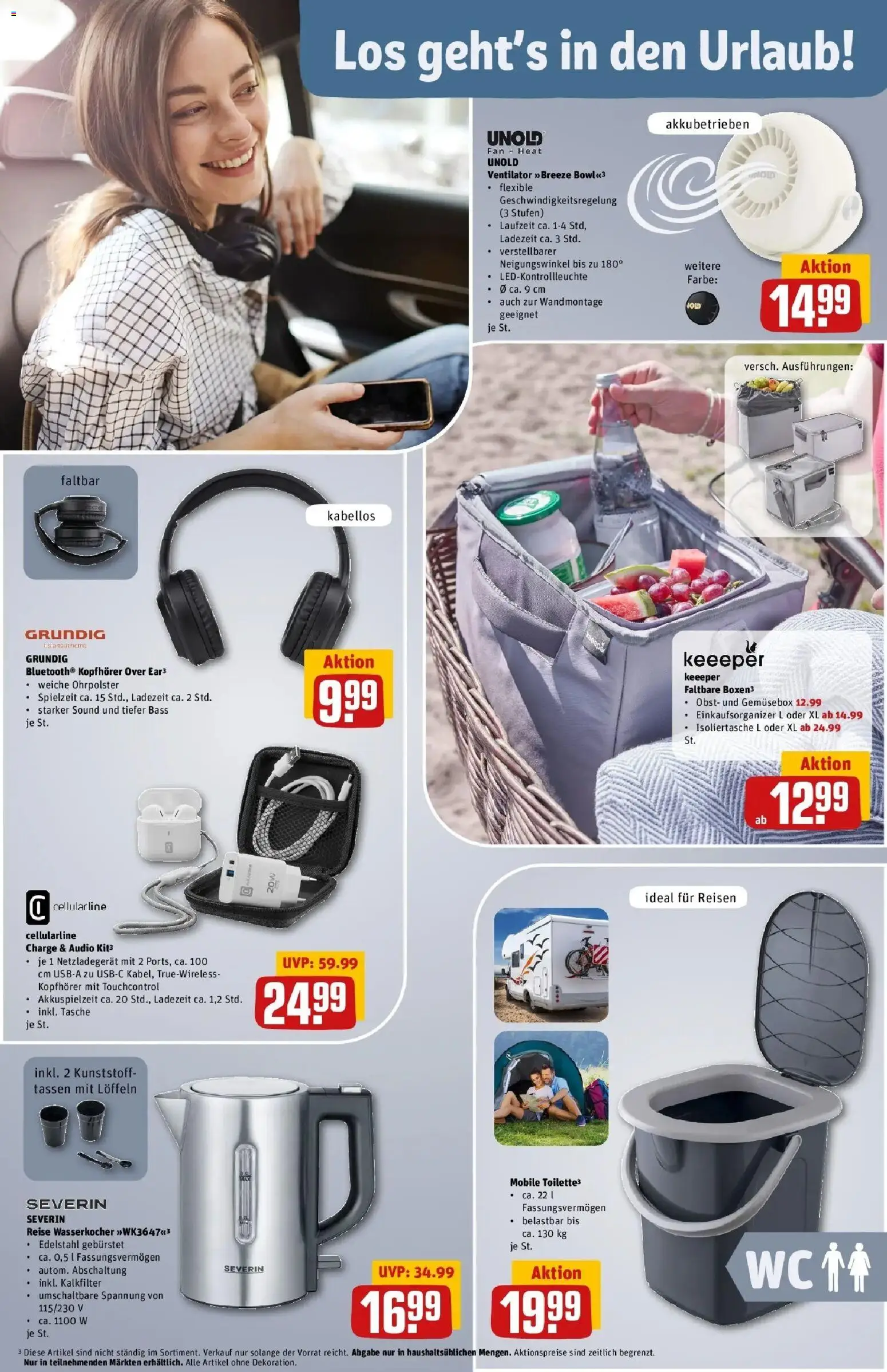 REWE Prospekt ab 04.05.2026 zum Blättern » Angebote | Seite: 39 | Produkte: Tasche, Wasserkocher, Box, Audio