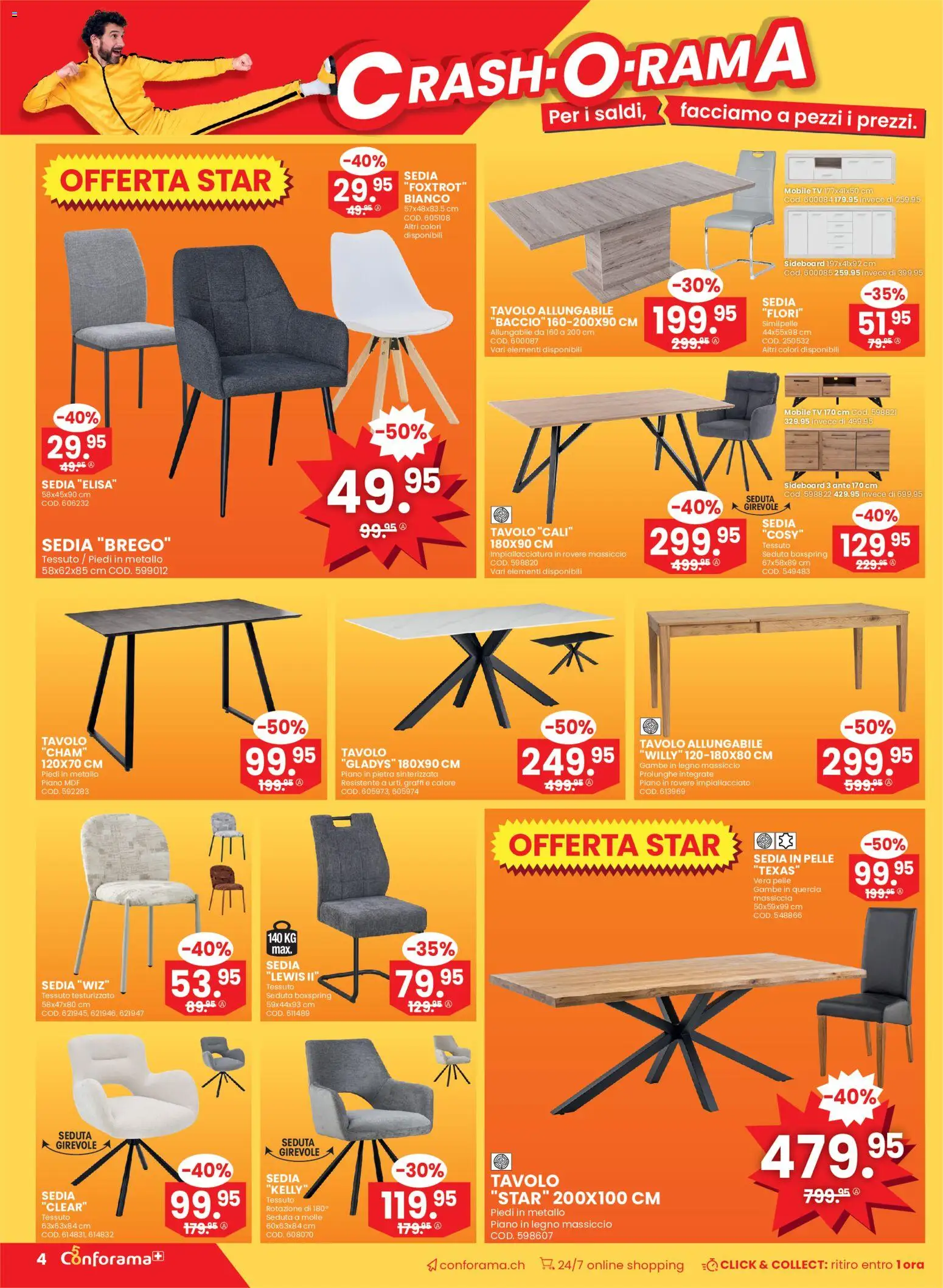 Conforama aktionen IT – gültig ab 24.06.2026 | Seite: 4 | Produkte: TV, Sideboard
