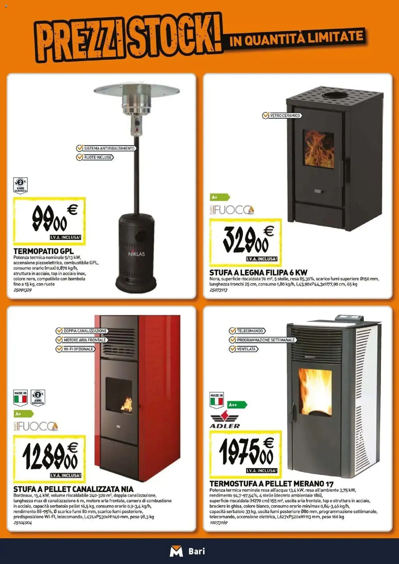 Nuovo TECNOMAT catalogo Bari dal 27/08/2026 > offerte anteprima 🛍️ | Pagina: 9 | Prodotti: Pellet, Telecomando, Stufa a pellet, Top