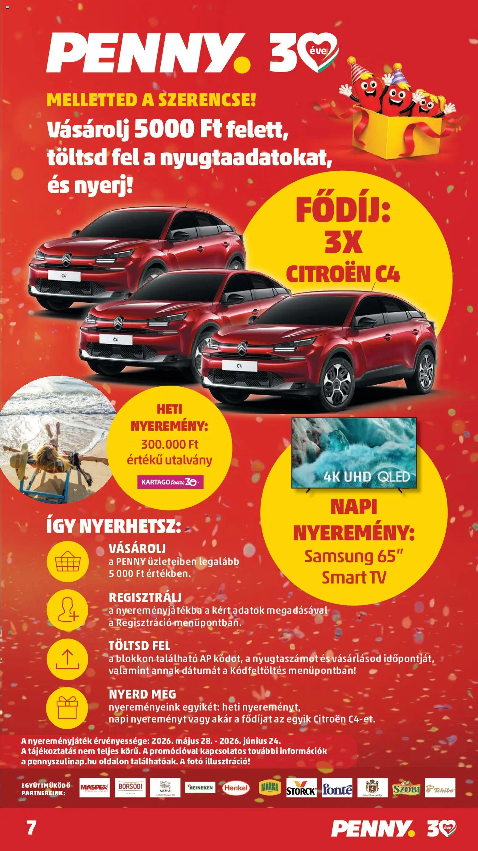 PENNY akciós ujság - amely érvényes a következő dátumtól: 11.06.2026 | Oldal: 9 | Termékek: Heineken, TV, Smart tv, Samsung