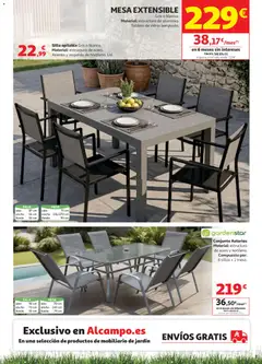Vista previa Alcampo Aire Libre HP Cat válido desde el 05.05.2026 | Página: 7 | Productos: Silla apilable, Mesa extensible, Mesa, Silla
