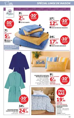 Hyper U - Prévisualisation de Hyper U - Les prix bas de la semaine valide à partir de 21.04.2026 | Page: 43 | Produits: Peignoir, Enveloppe, Couette imprimée, Couette