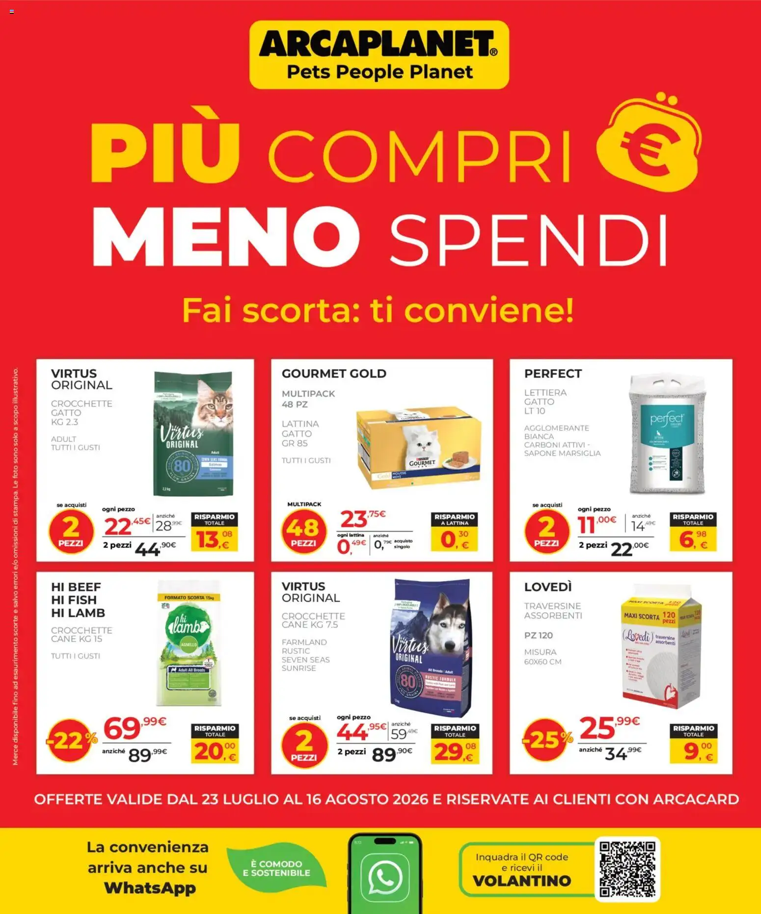 Arcaplanet volantino dal 23/07/2026 anteprima > nuovo offerte!⏳ catalogue cover