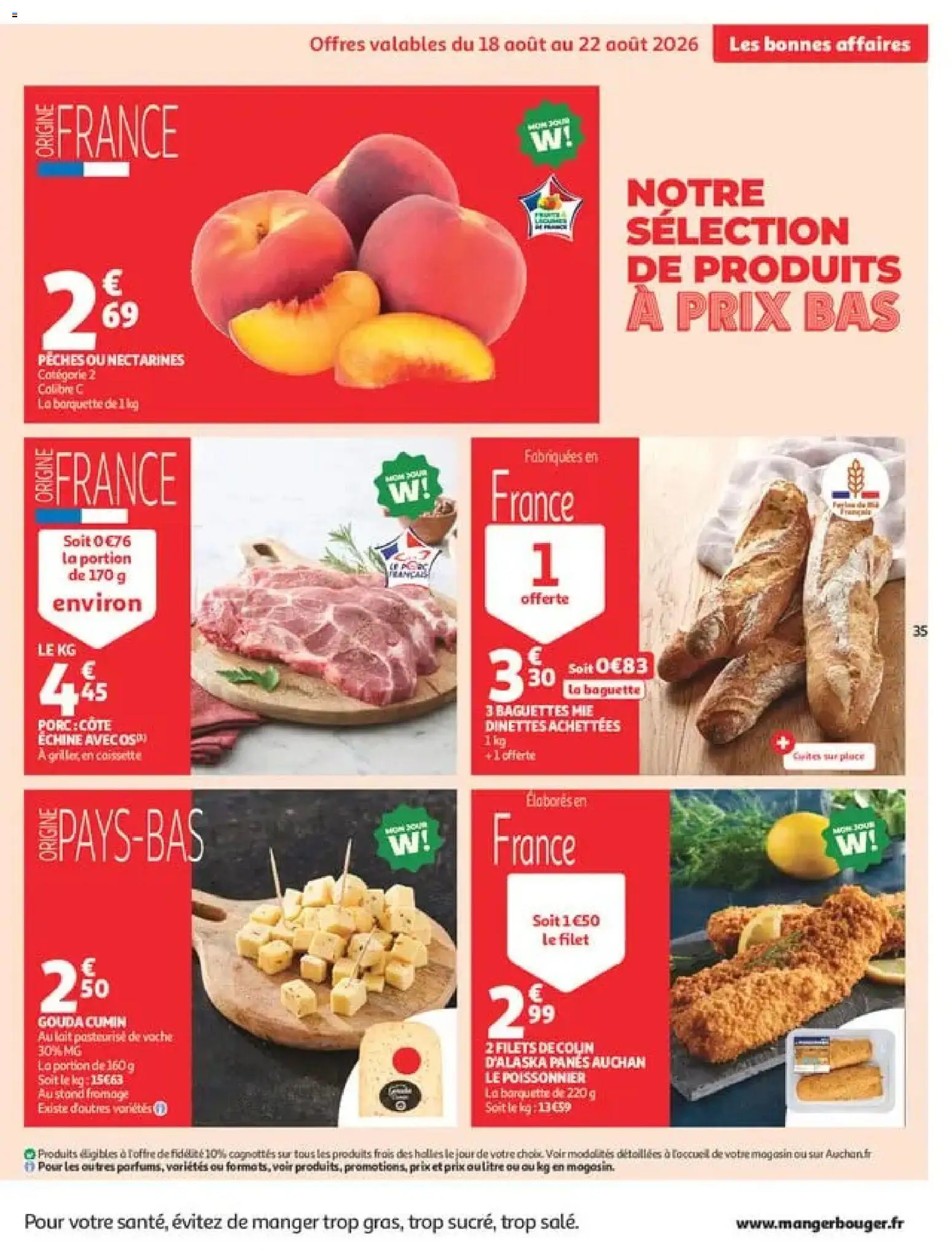 {H1} | Page: 35 | Produits: Pêches, Cumin, Porc, Gouda