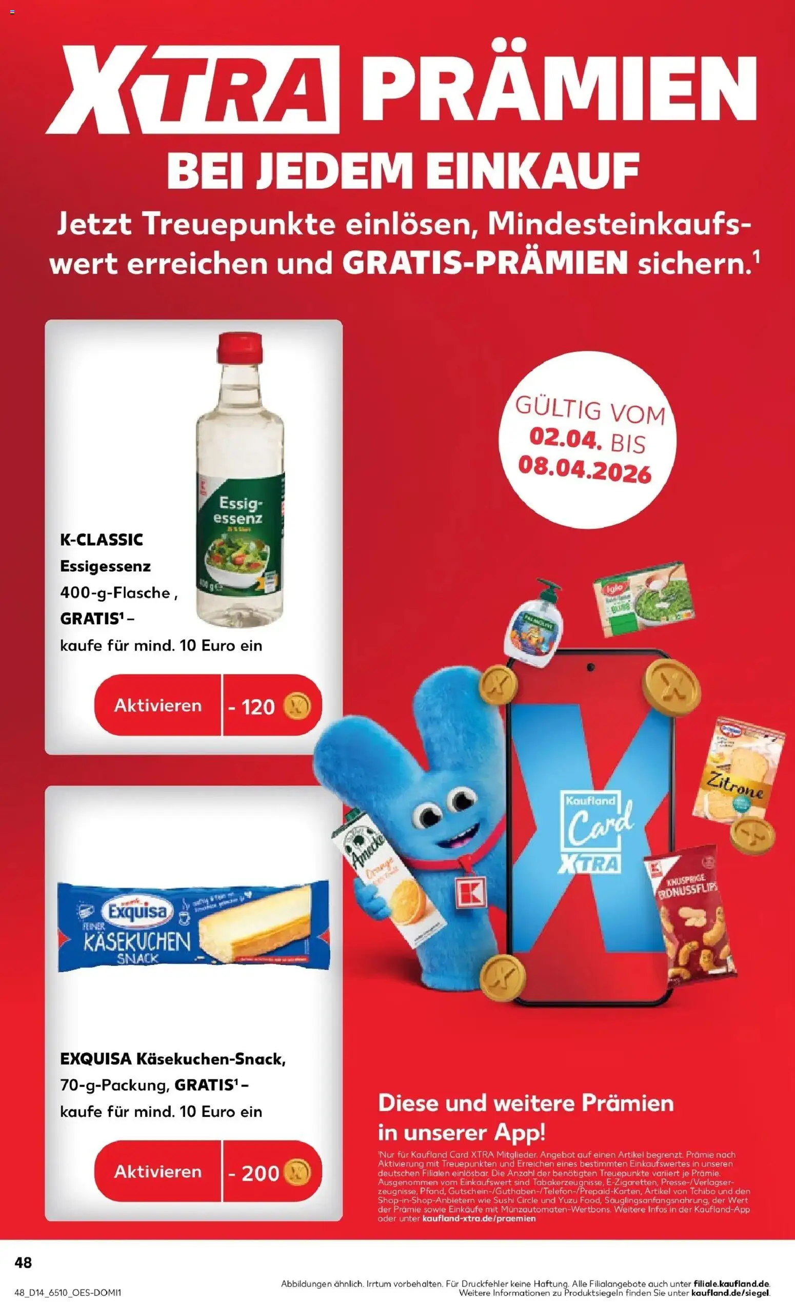 Kaufland Prospekt Bergkamen	 – gültig ab 02.04.2026 | Seite: 48 | Produkte: Essig, Exquisa, Zitrone