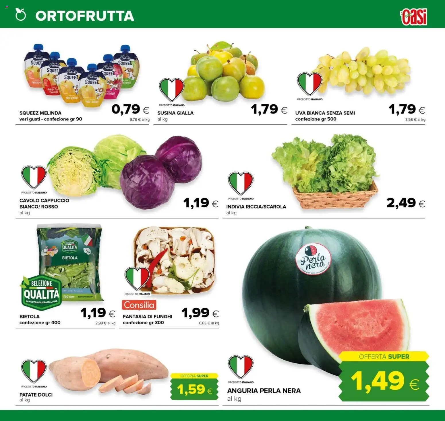 Volantino Oasi del 04/09/2026 | Pagina: 7 | Prodotti: Patate, Patate dolci, Uva, Indivia