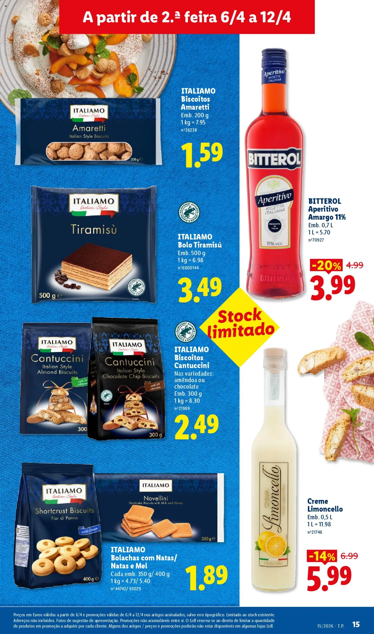 Lidl folheto │ válido de 06.04.2026 | Página: 15 | Produtos: Bolachas, Chocolate, Creme, Biscoitos