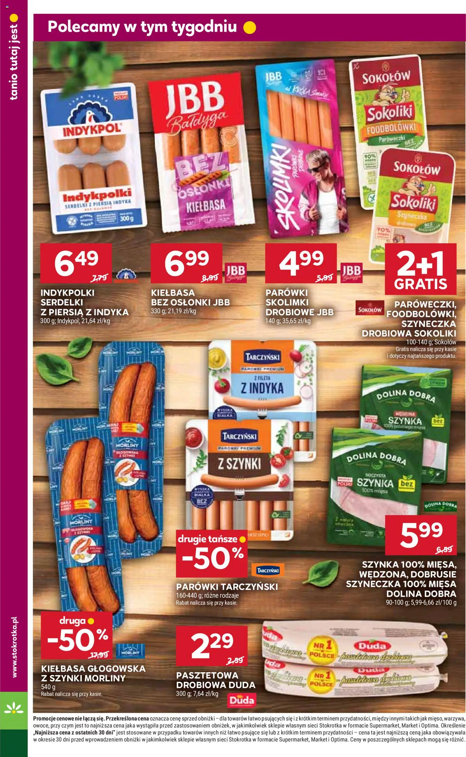Stokrotka gazetka od 23.07.2026 | Strona: 20 | Produkty: Kiełbasa, Stokrotka, Szynka, Warzywa