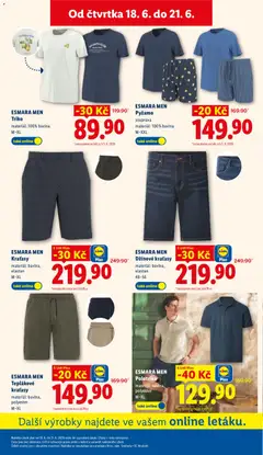 Náhled letáku ESMARA MEN Pyžamo, souprava materiál: 100% bavlna od 18.06.2026 | Strana: 33 | Produkty: Kraťasy, Pyžamo