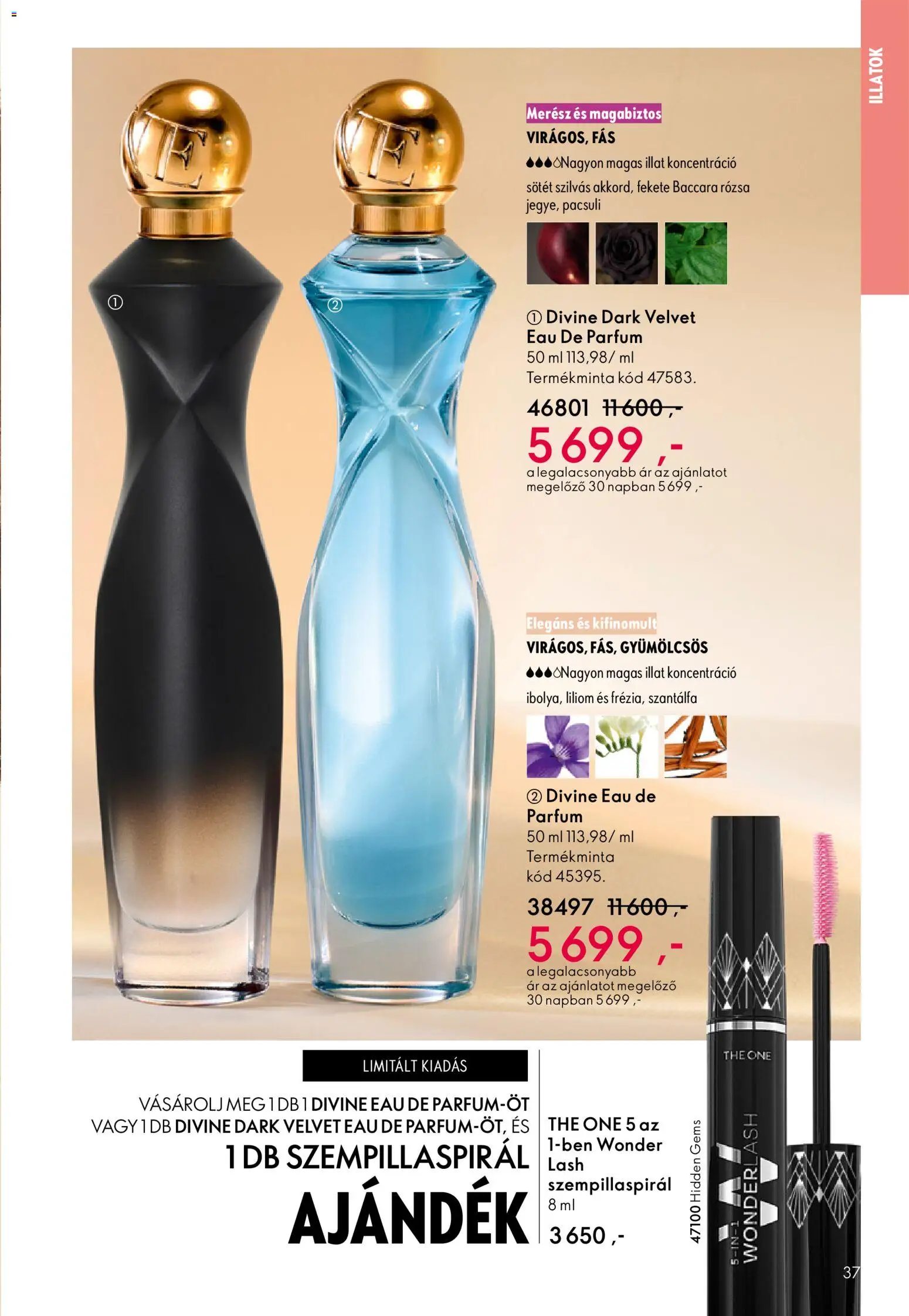 Oriflame akciós ujság - amely érvényes a következő dátumtól: 27.05.2026 | Oldal: 37 | Termékek: Szempillaspirál, Parfüm
