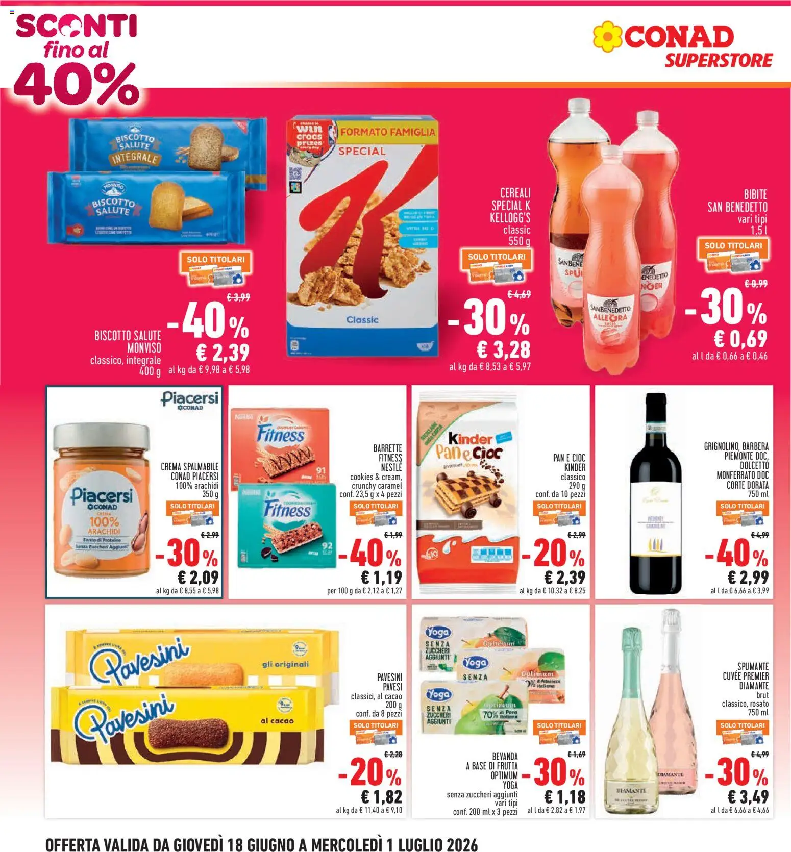 Volantino Conad del 18.06.2026 | Pagina: 4 | Prodotti: Crema, Frutta, Pera, Spumante
