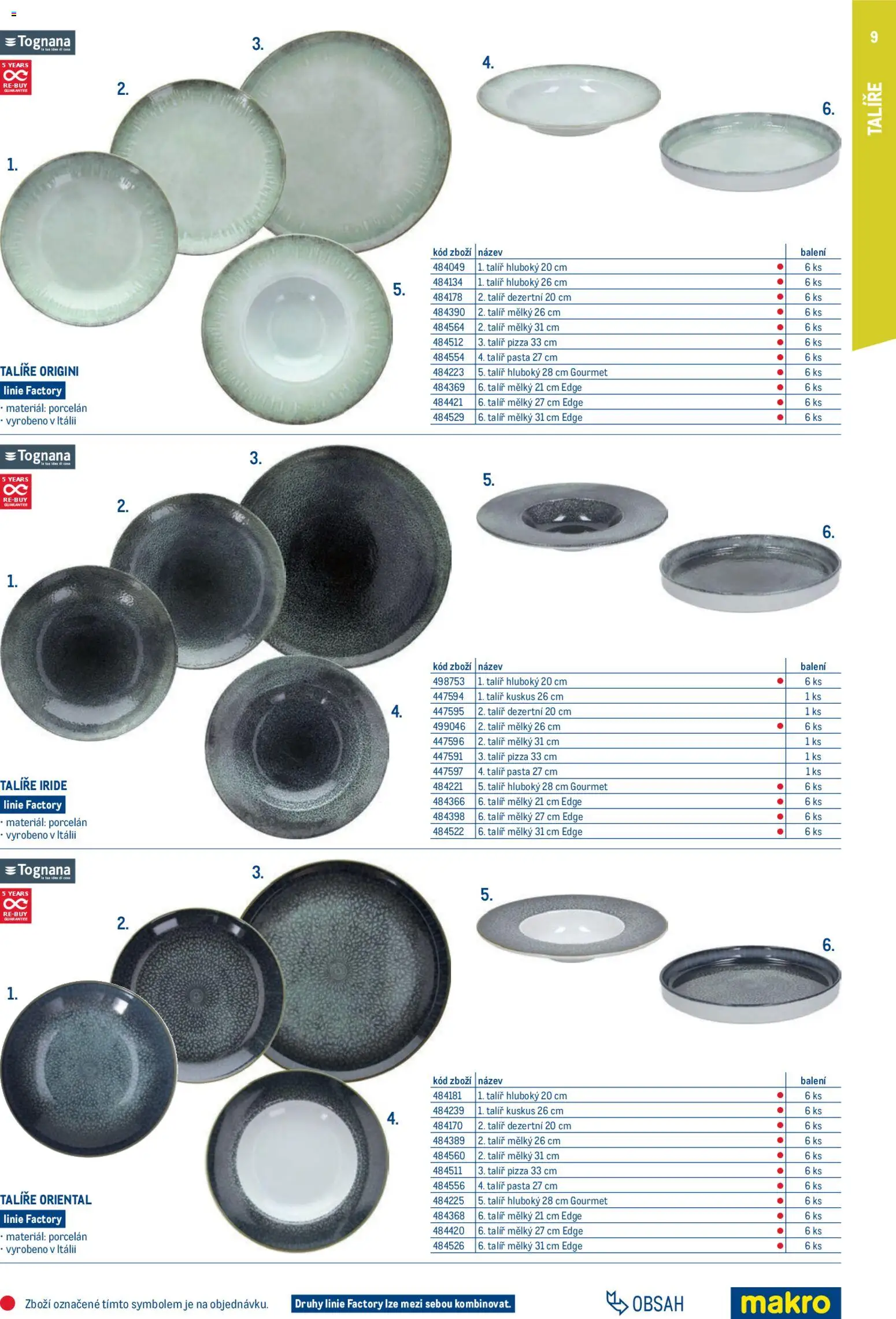 Makro leták - Gastro vybavení a zařízení od 01.02.2026 | Strana: 9 | Produkty: Talíře, Pizza, Talíř, Kuskus