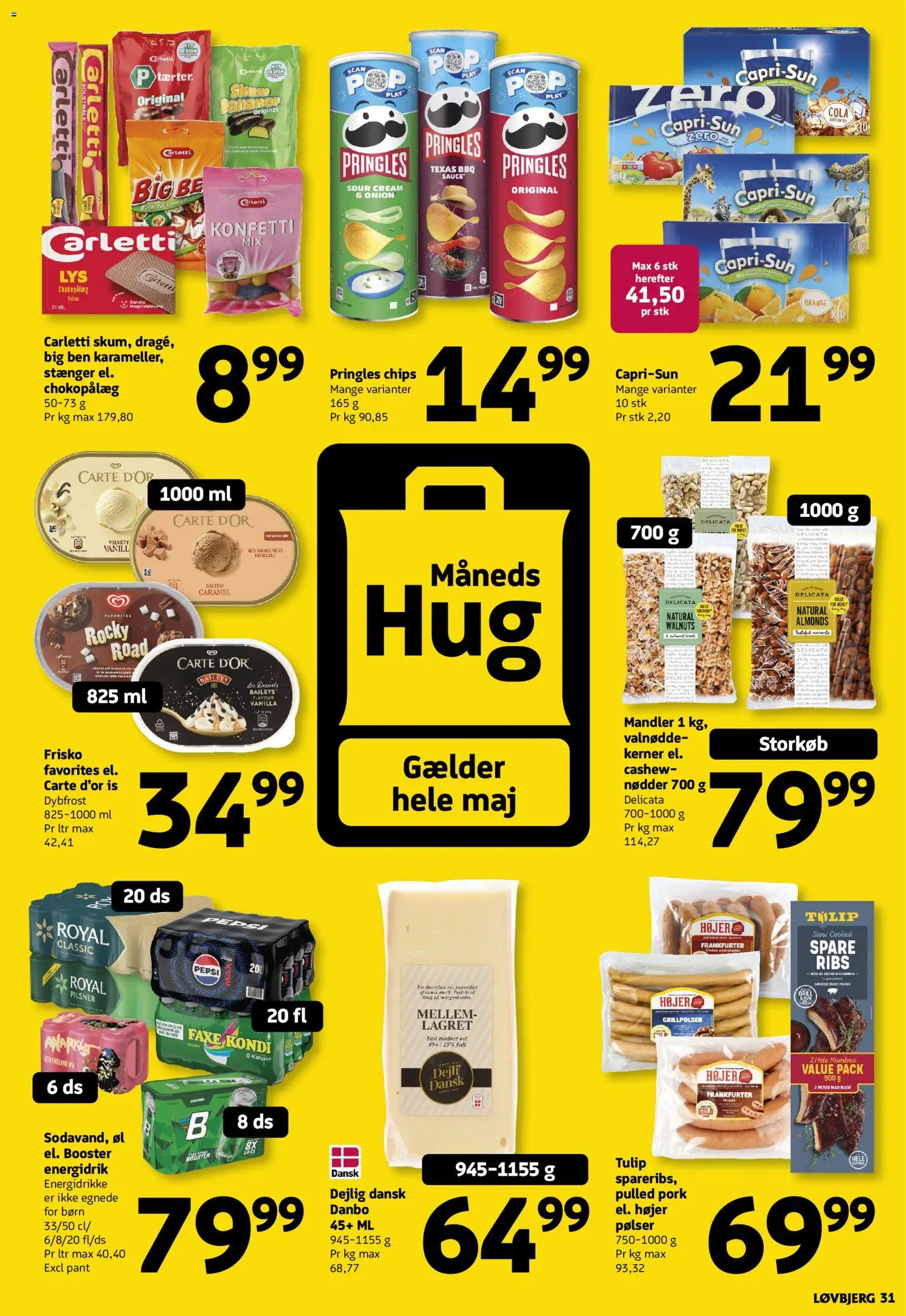 Løvbjerg tilbudsavis – gyldig fra 08.05.2026 | Side: 31 | Produkter: Øl, Is, Energidrikke, Cola