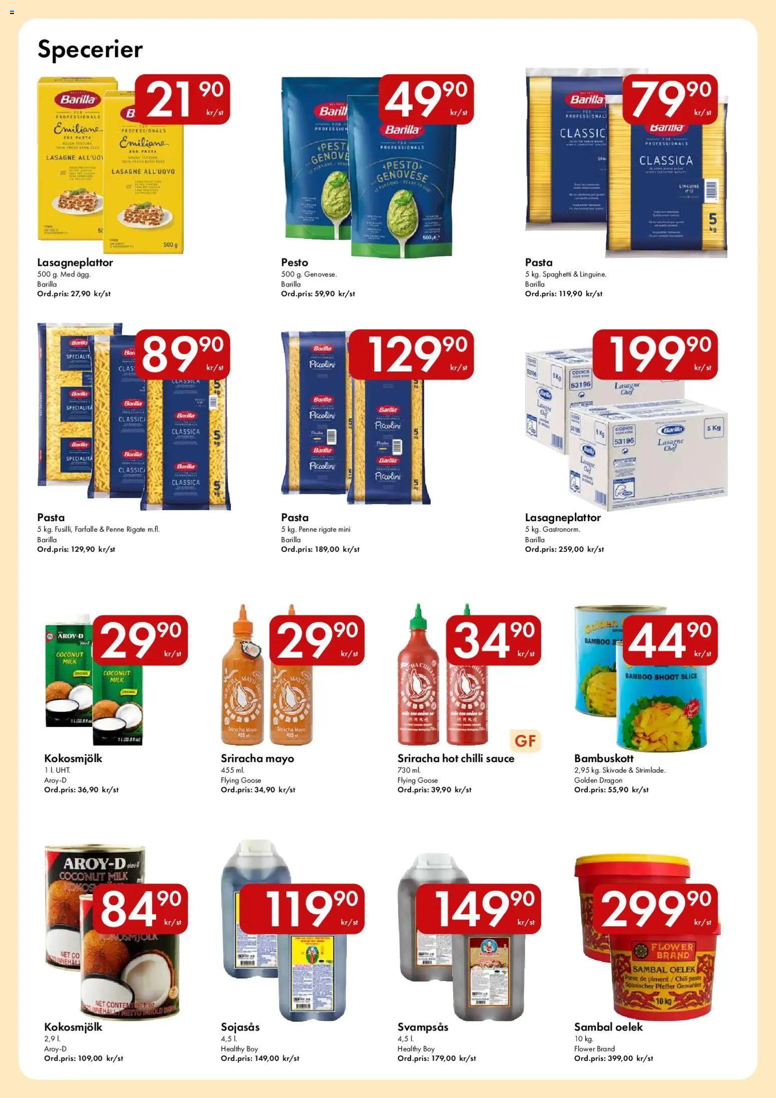 Hypermarkety reklamblad aktuell från 29/06/2026 | Sida: 10 | Produkter: Chili, Lasagneplattor, Spaghetti, Pasta